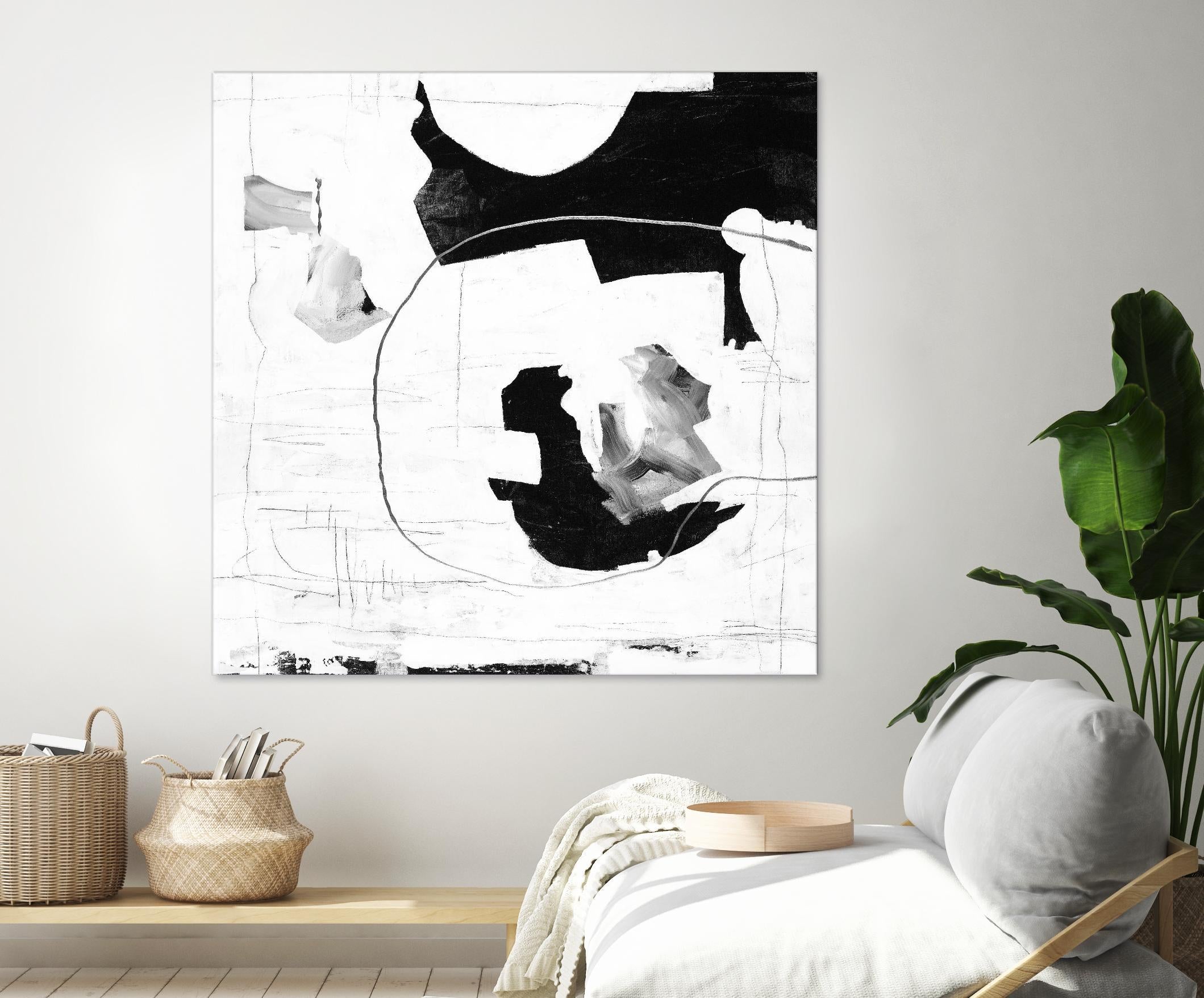 Traces of Silver III by Daleno Art on GIANT ART - black black&white abstrait