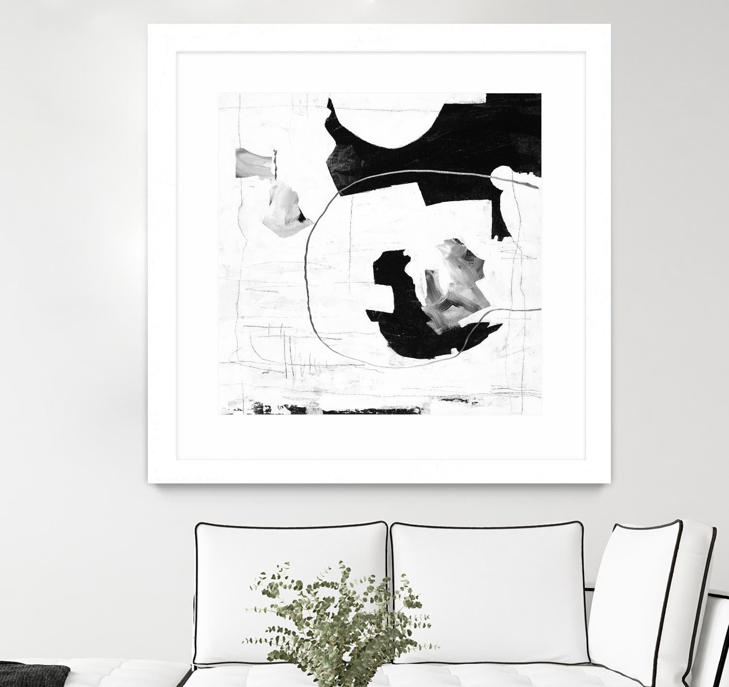 Traces of Silver III by Daleno Art on GIANT ART - black black&white abstrait