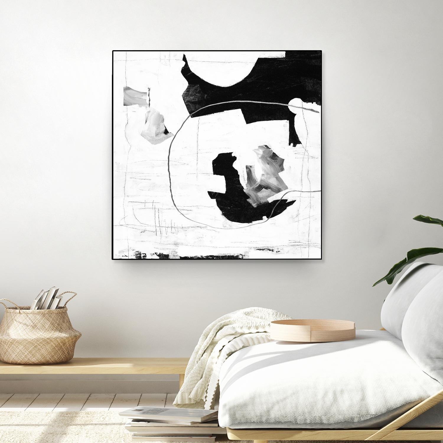 Traces of Silver III by Daleno Art on GIANT ART - black black&white abstrait