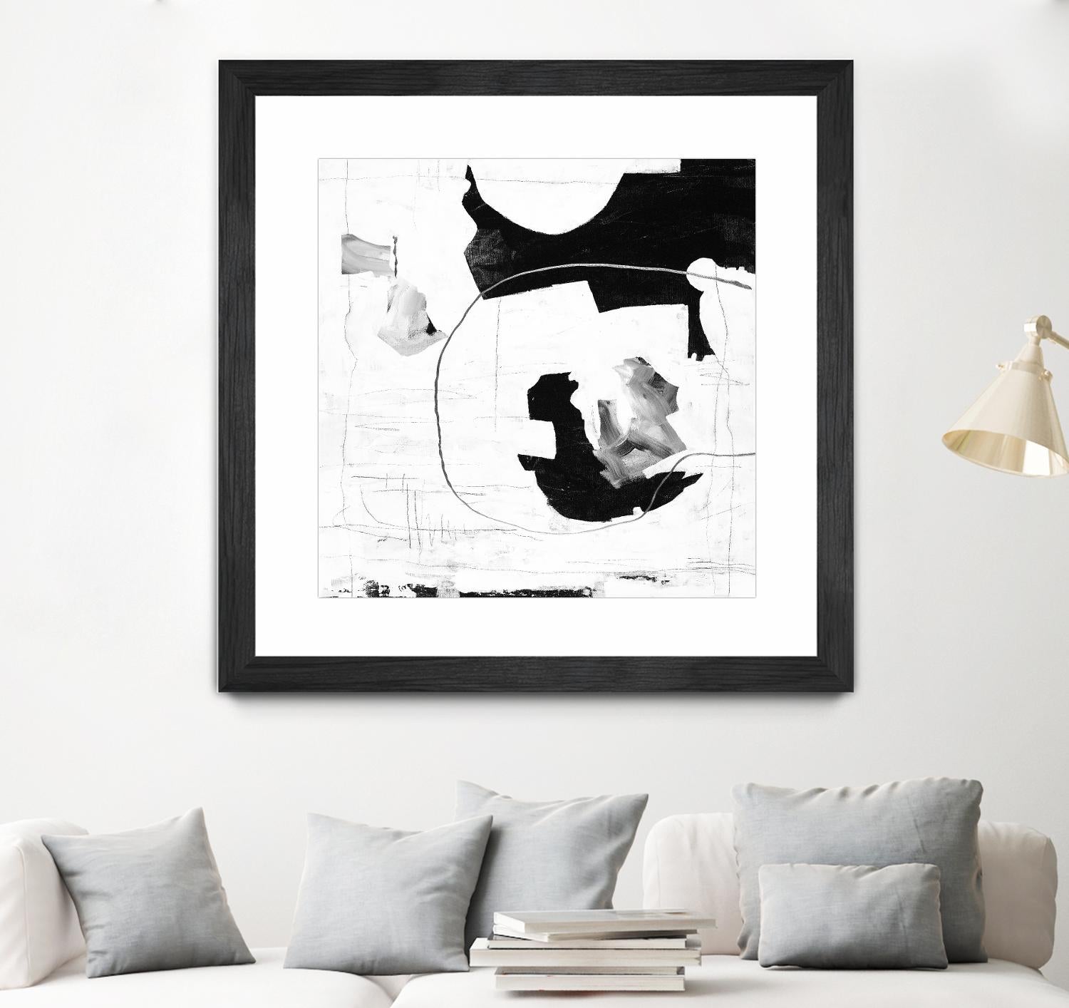 Traces of Silver III by Daleno Art on GIANT ART - black black&white abstrait