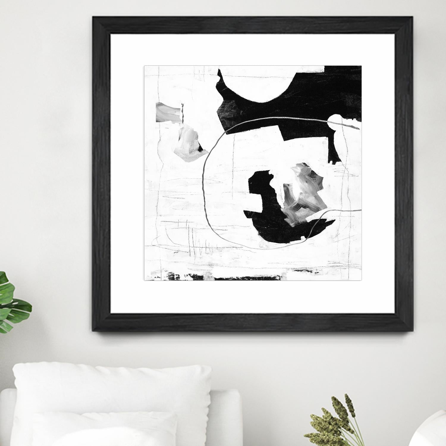 Traces of Silver III by Daleno Art on GIANT ART - black black&white abstrait