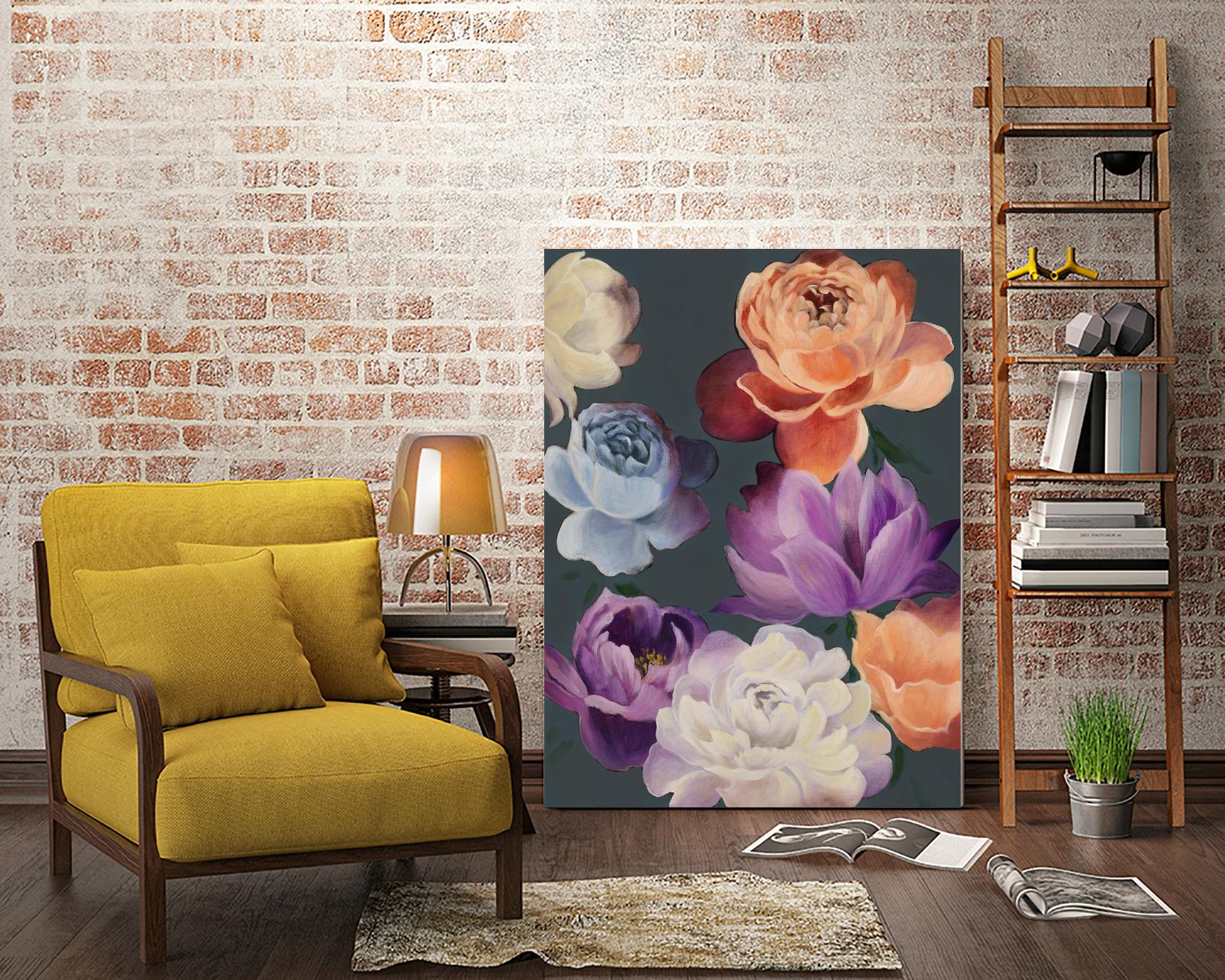 November Blooms by Daleno Art on GIANT ART - orange flowers