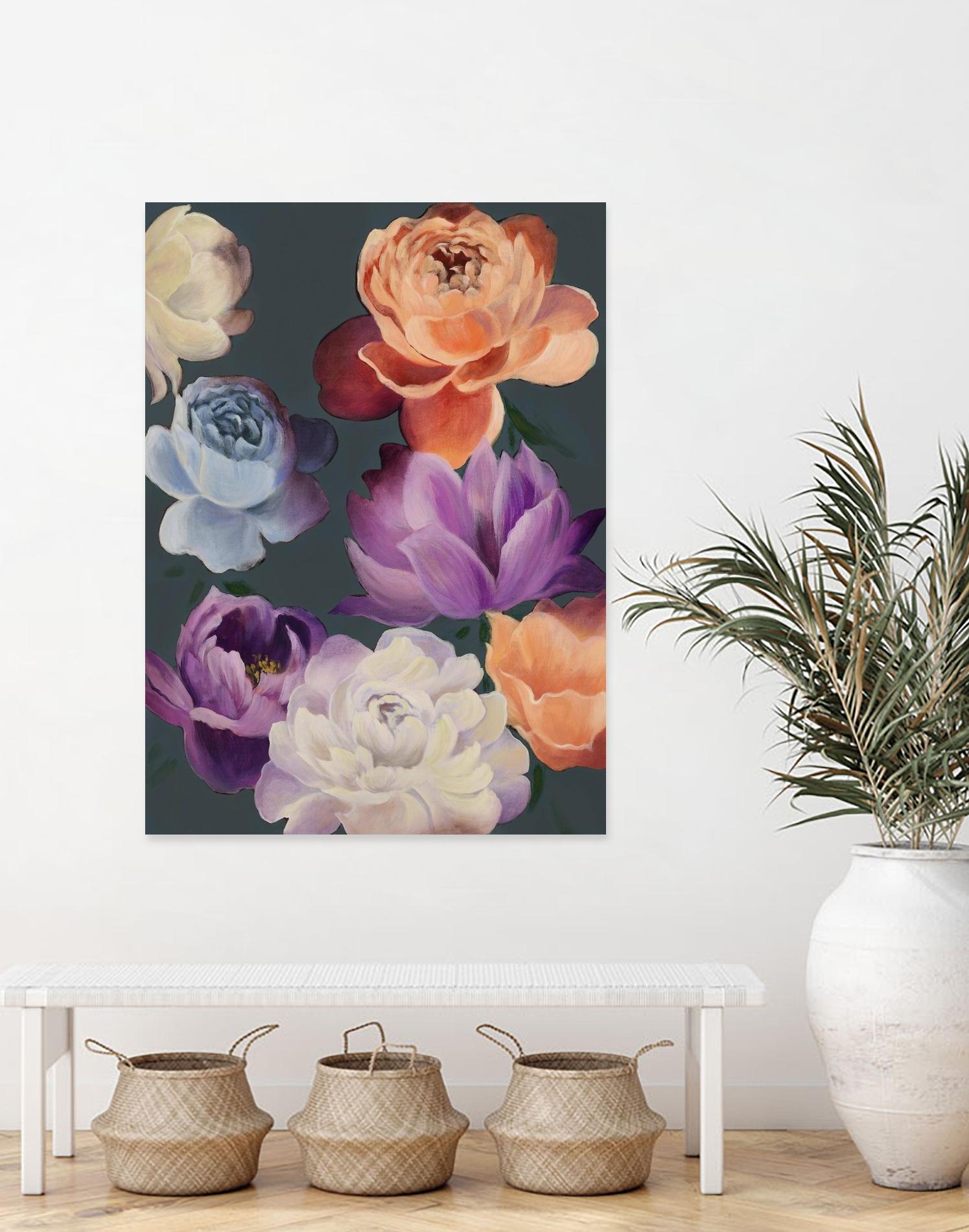 November Blooms by Daleno Art on GIANT ART - orange flowers