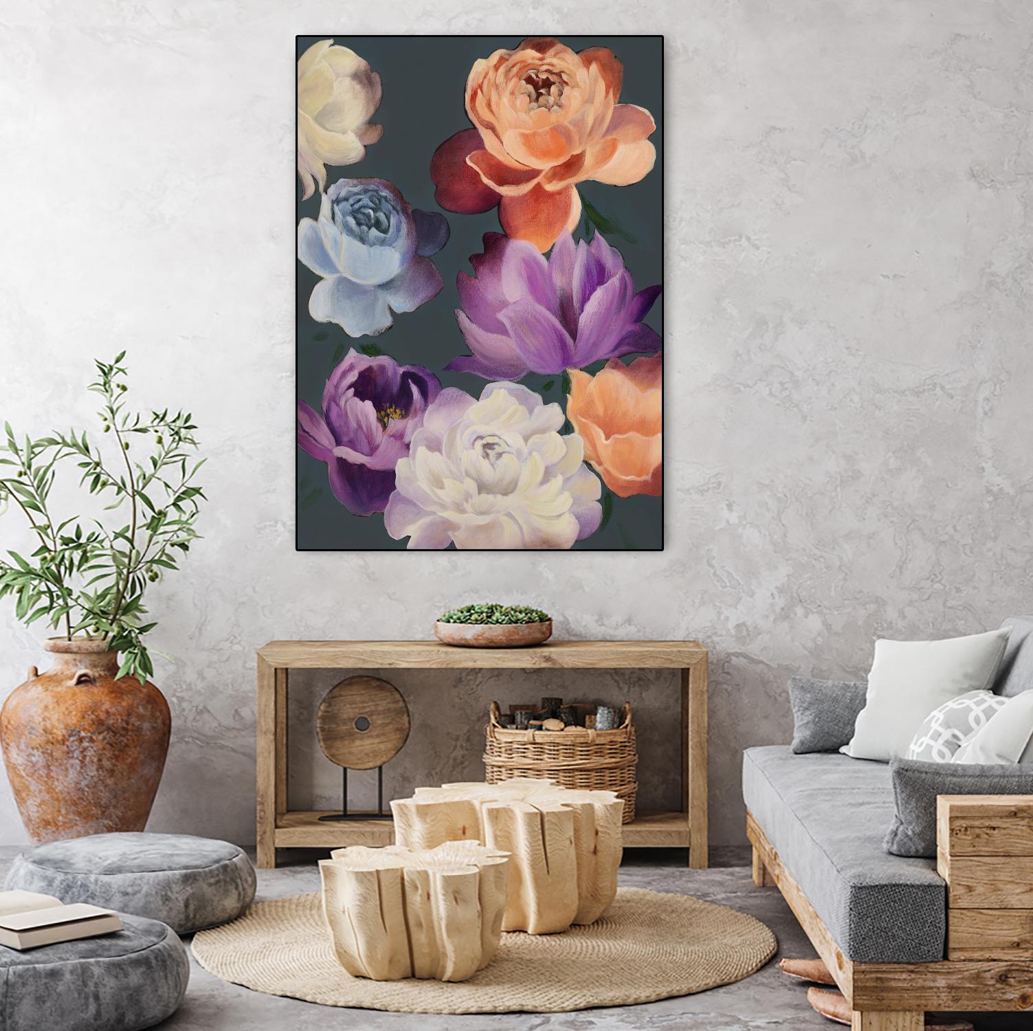 November Blooms by Daleno Art on GIANT ART - orange flowers