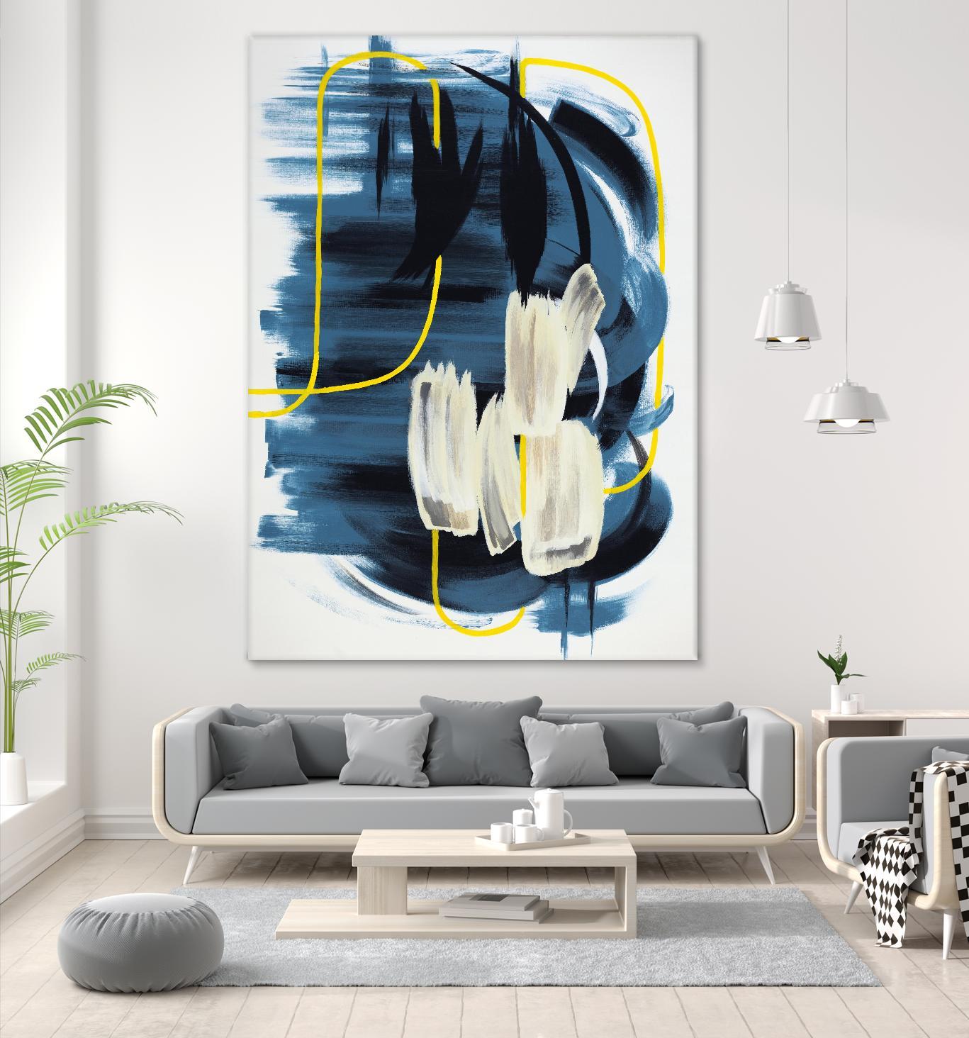 Curious Crafter II by Daleno Art on GIANT ART - blue abstract abstrait