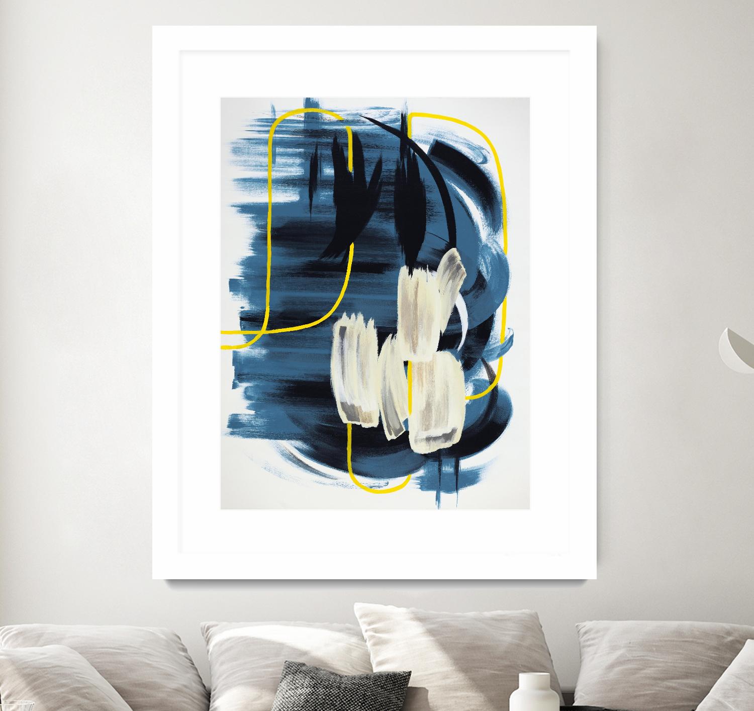 Curious Crafter II by Daleno Art on GIANT ART - blue abstract abstrait