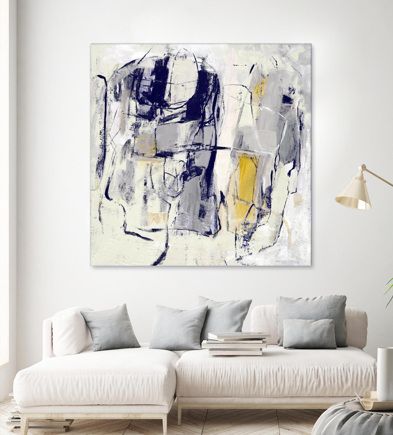 Dream Wrestling by Daleno Art on GIANT ART - blue abstract abstrait