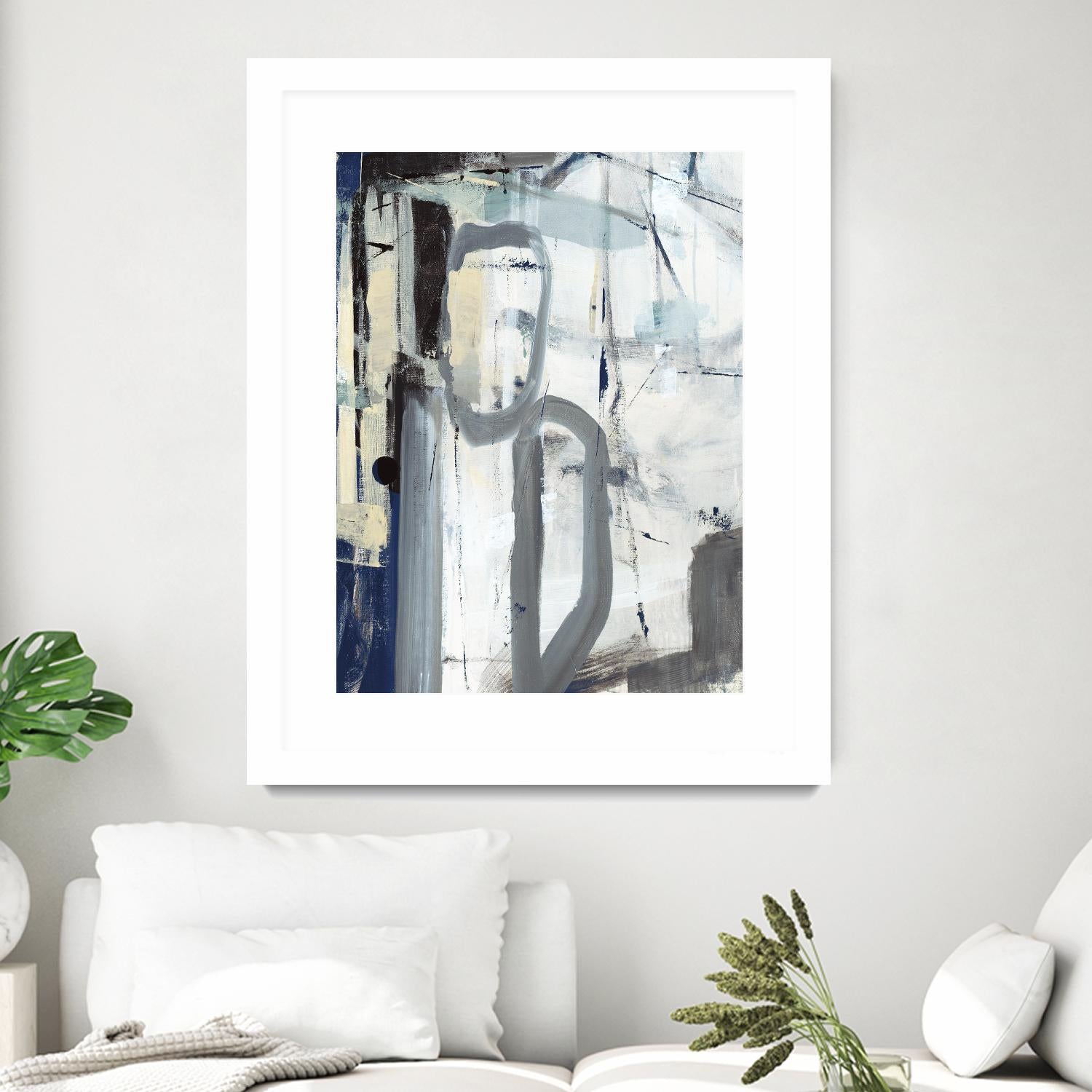 Mastering the Stairs by Daleno Art on GIANT ART - beige abstract