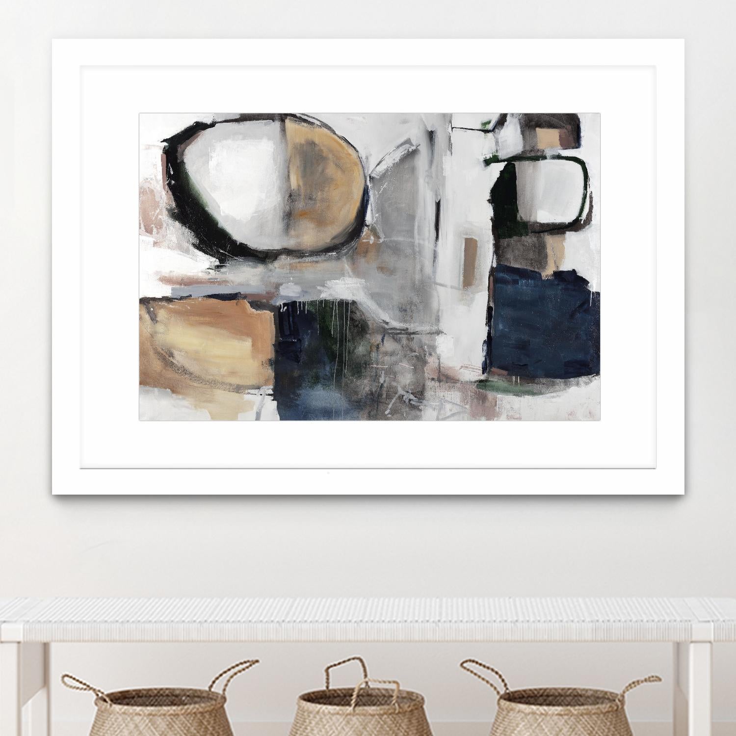 Loud and Quiet II by Daleno Art on GIANT ART - beige abstract