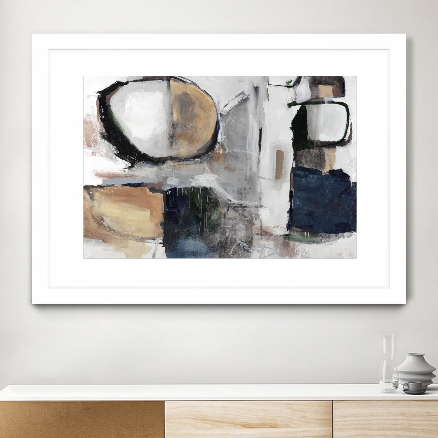 Loud and Quiet II by Daleno Art on GIANT ART - beige abstract