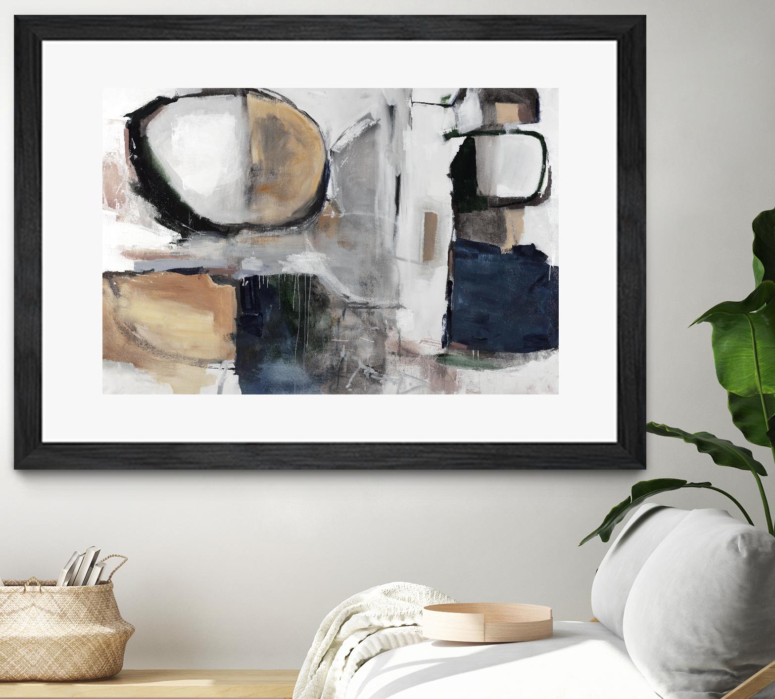 Loud and Quiet II by Daleno Art on GIANT ART - beige abstract