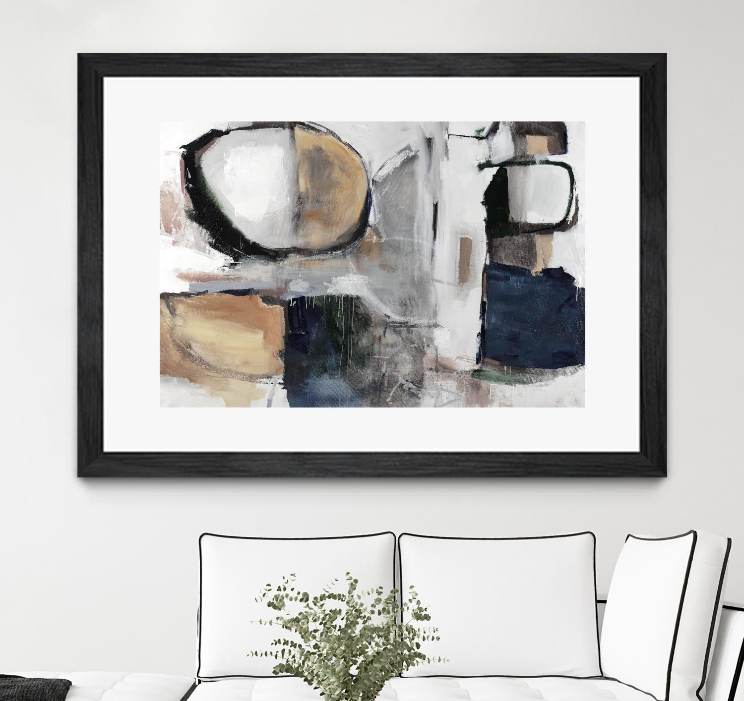 Loud and Quiet II by Daleno Art on GIANT ART - beige abstract