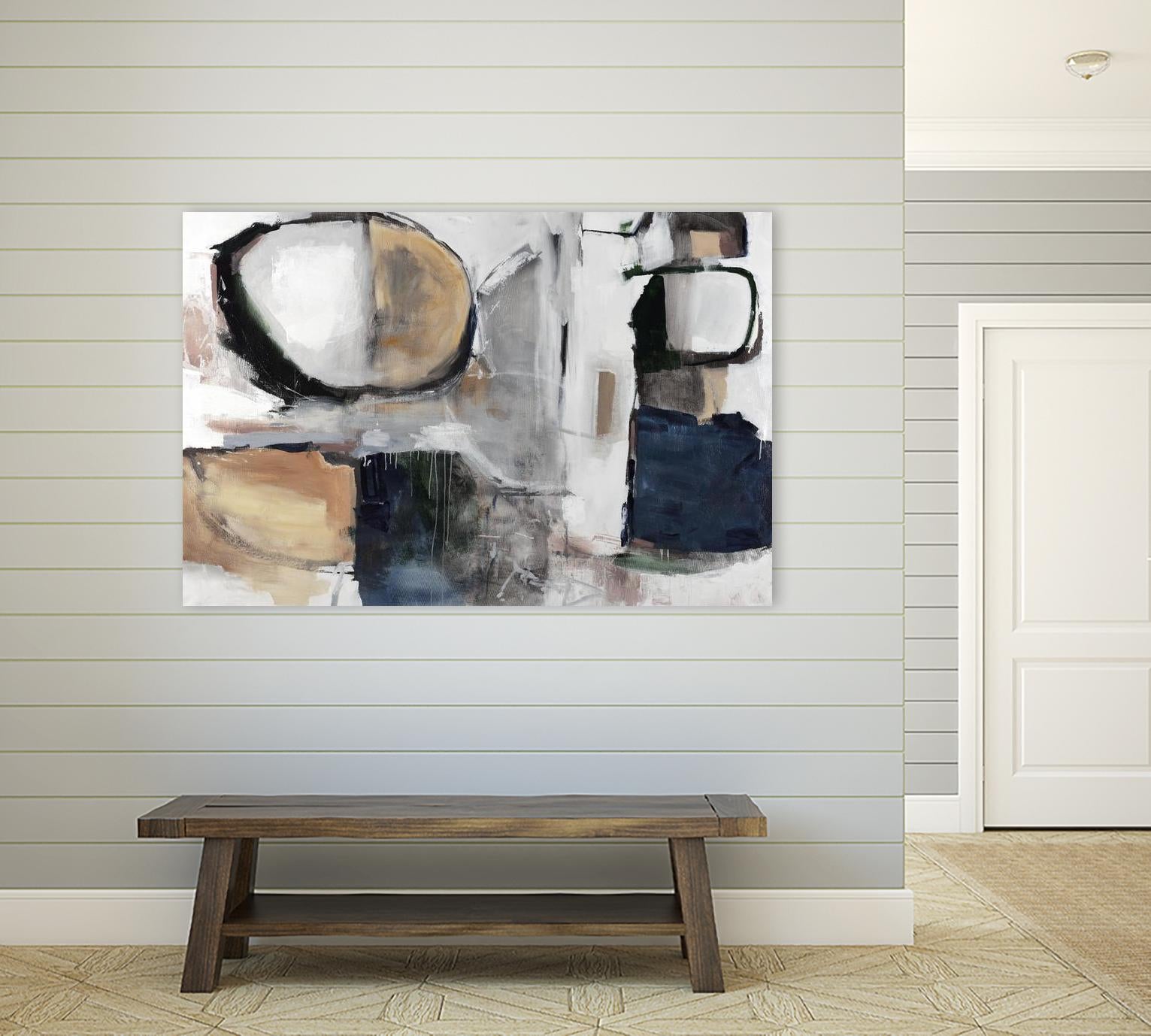 Loud and Quiet II by Daleno Art on GIANT ART - beige abstract