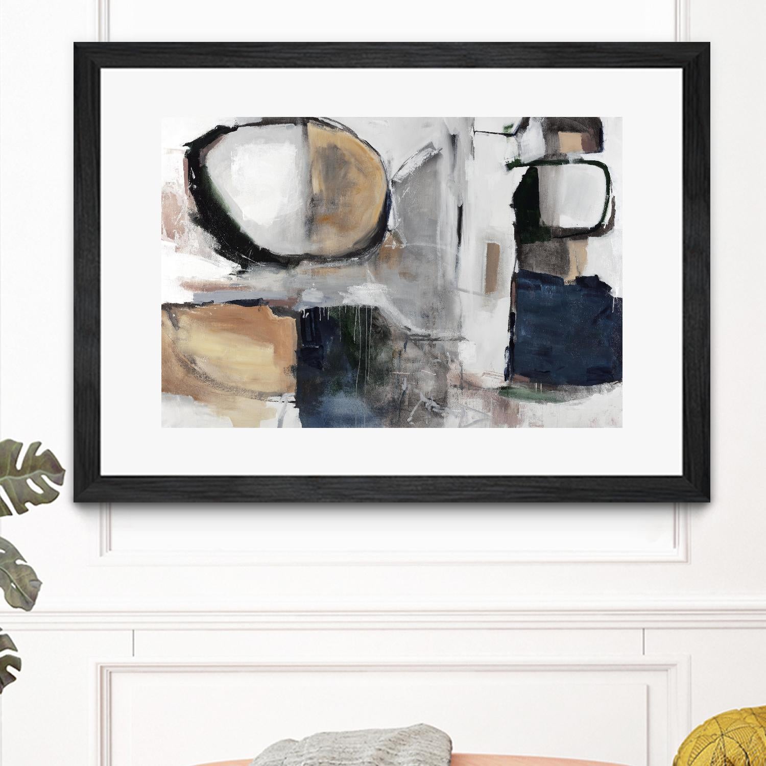 Loud and Quiet II by Daleno Art on GIANT ART - beige abstract