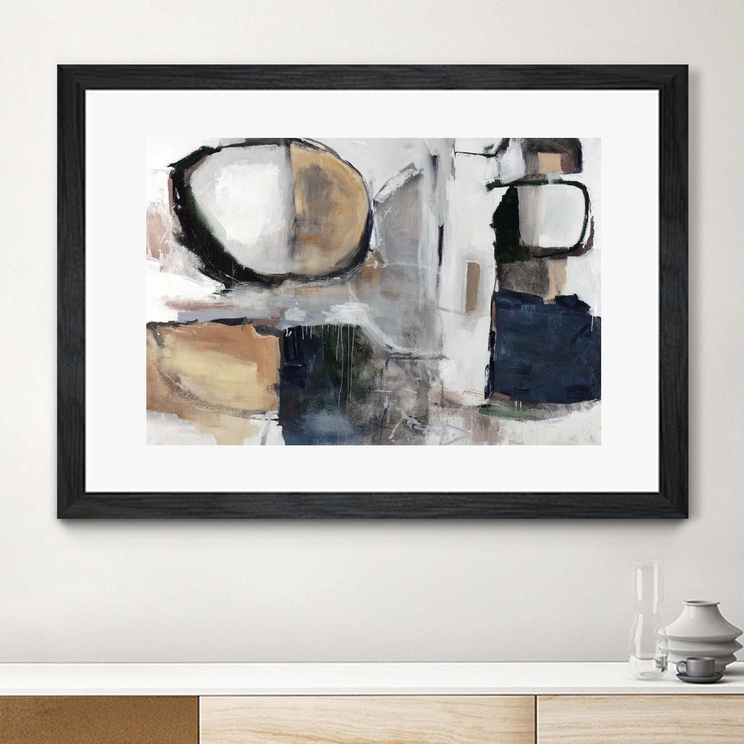Loud and Quiet II by Daleno Art on GIANT ART - beige abstract