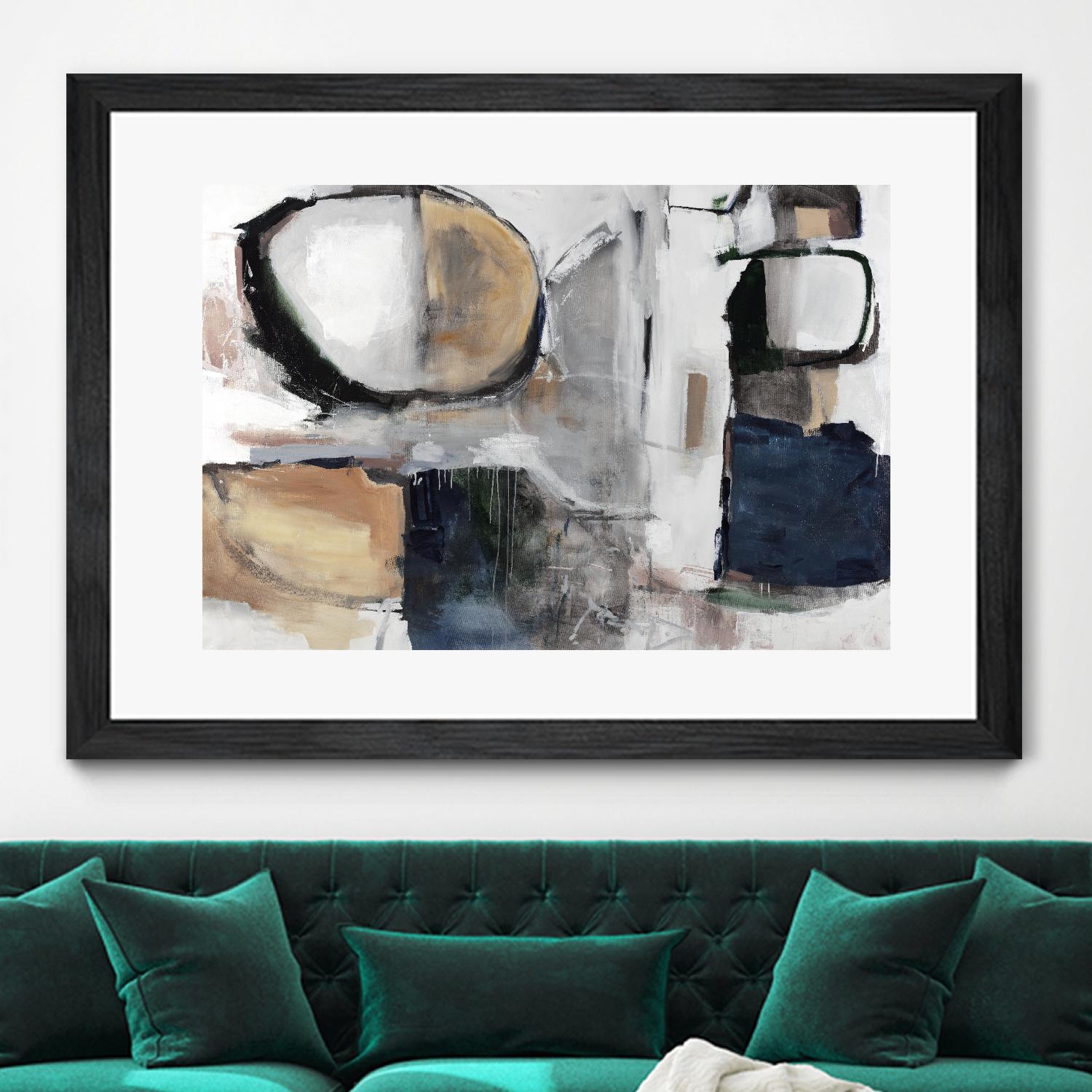 Loud and Quiet II by Daleno Art on GIANT ART - beige abstract
