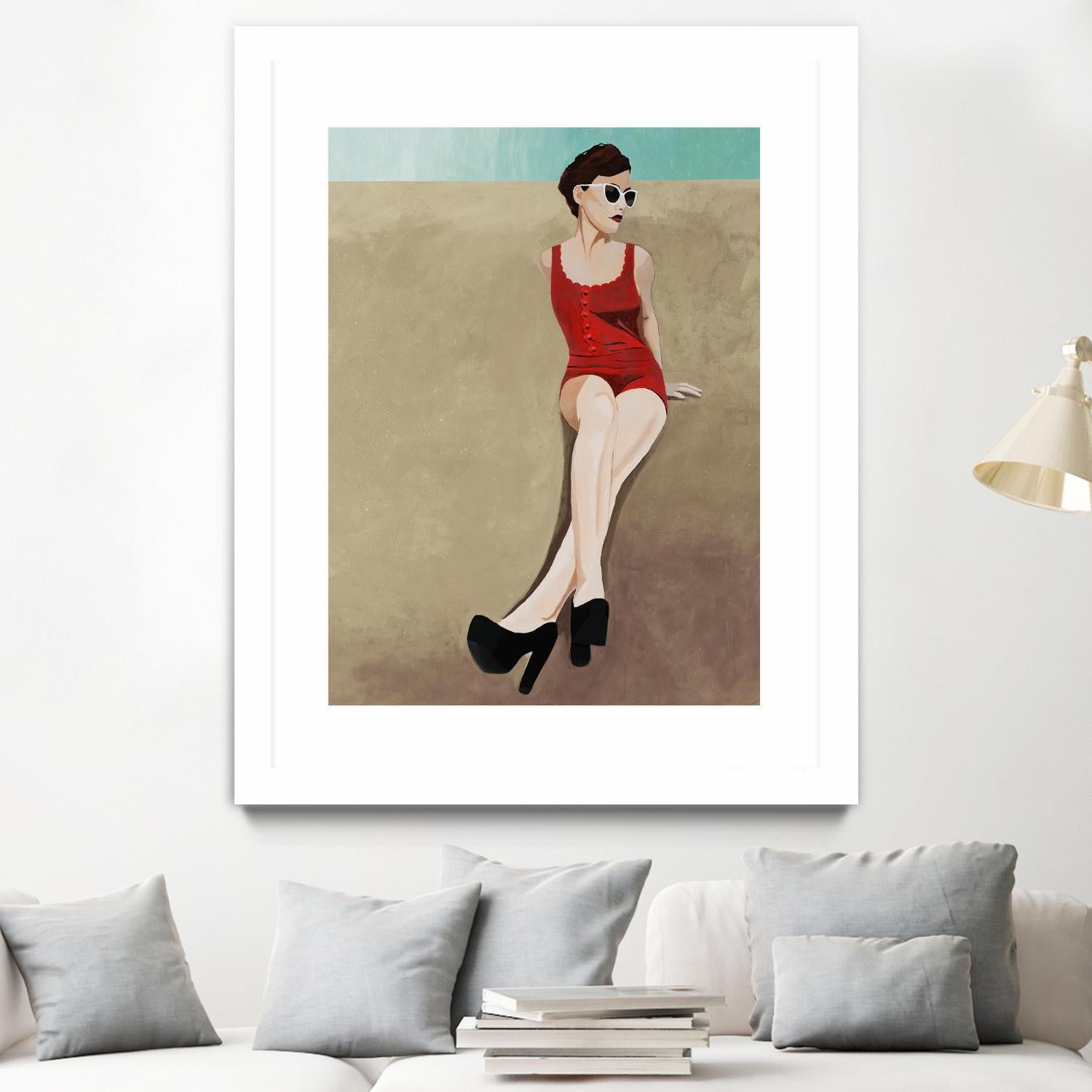 Rays of Glamour by Daleno Art on GIANT ART - red figurative fashion