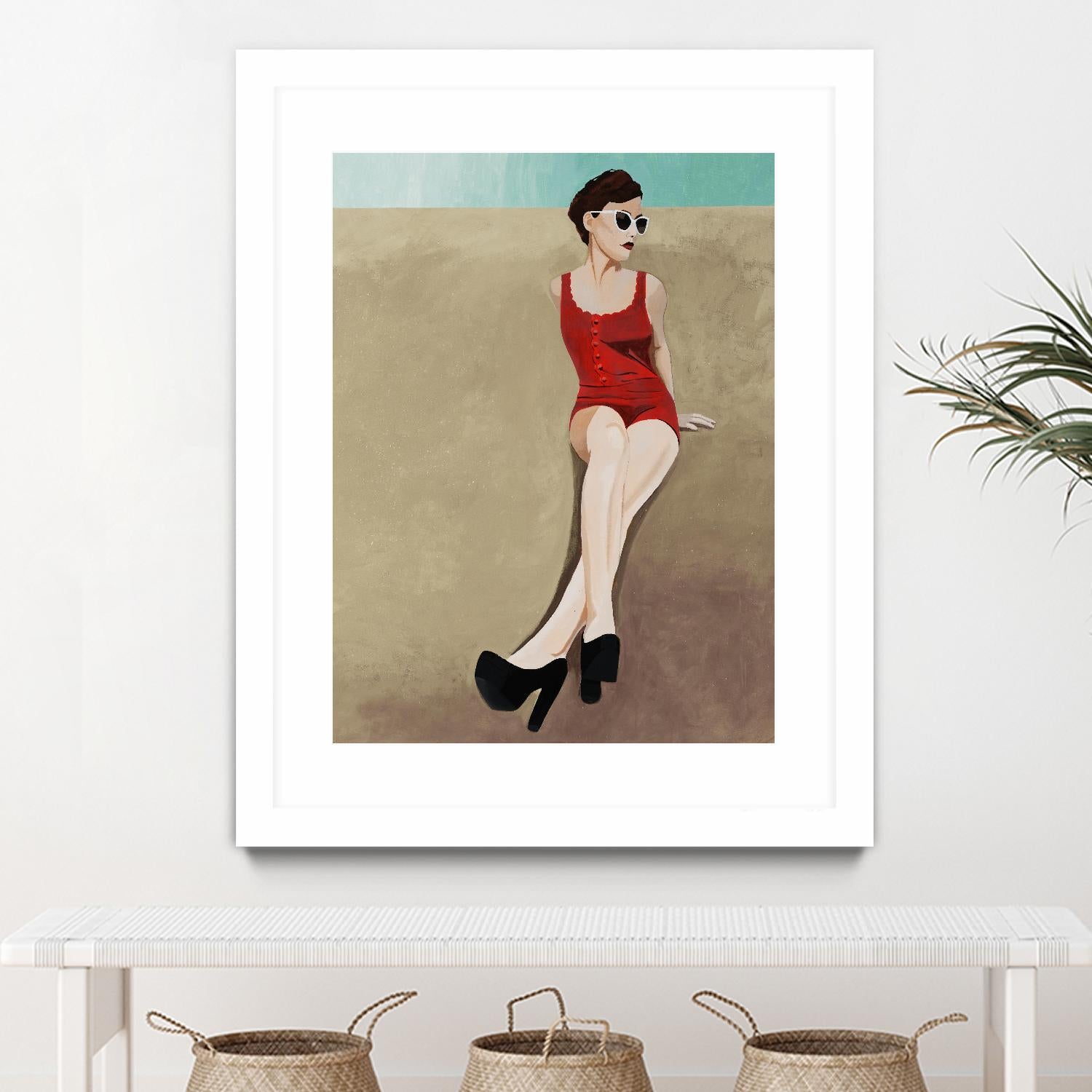 Rays of Glamour by Daleno Art on GIANT ART - red figurative fashion