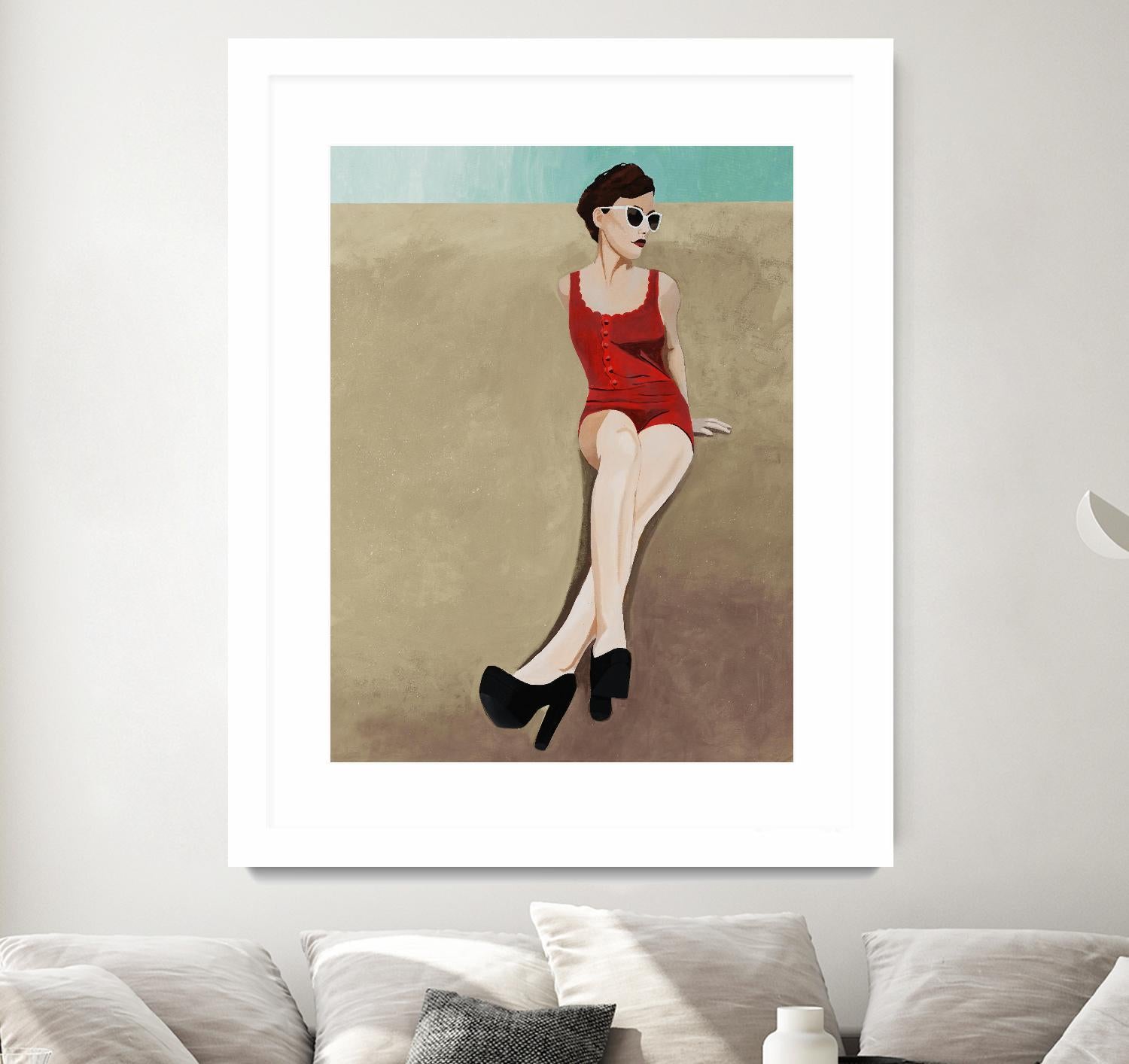 Rays of Glamour by Daleno Art on GIANT ART - red figurative fashion