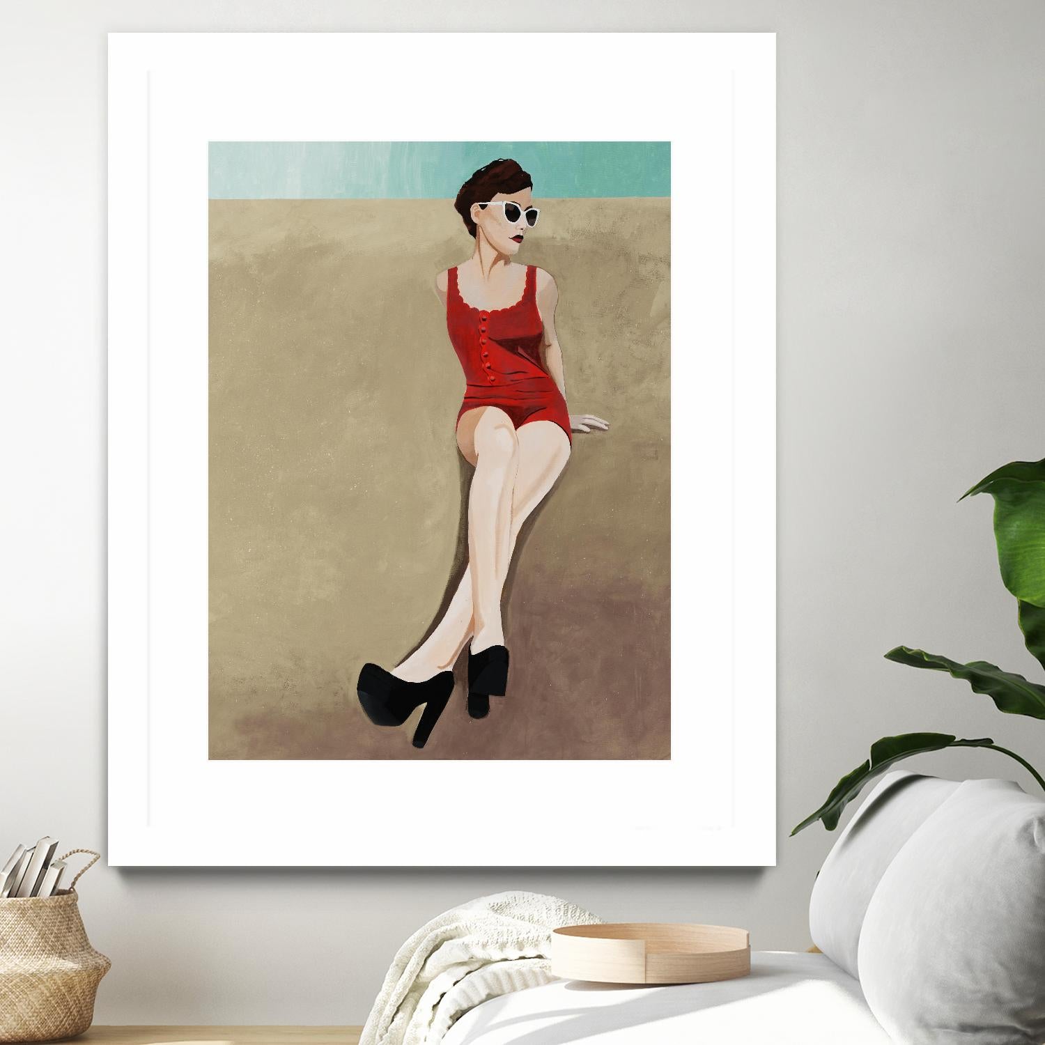 Rays of Glamour by Daleno Art on GIANT ART - red figurative fashion