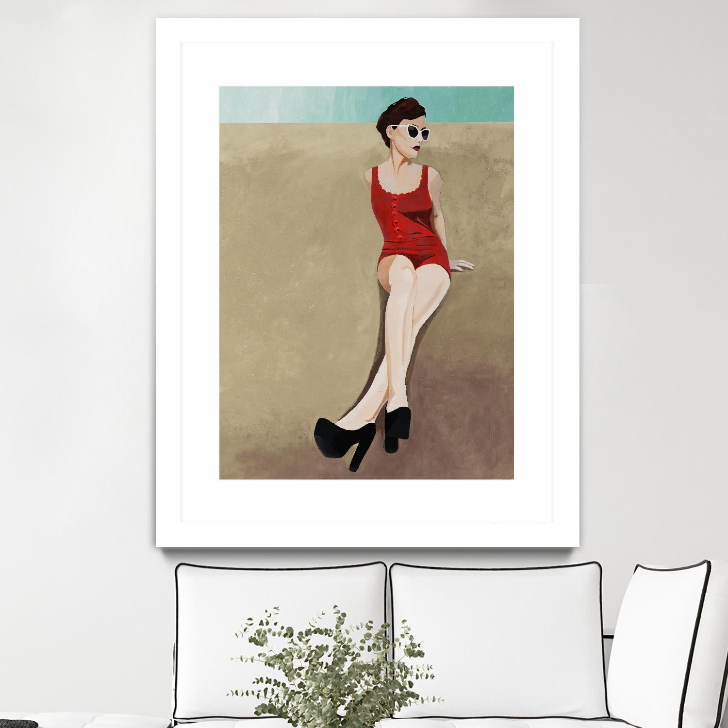 Rays of Glamour by Daleno Art on GIANT ART - red figurative fashion