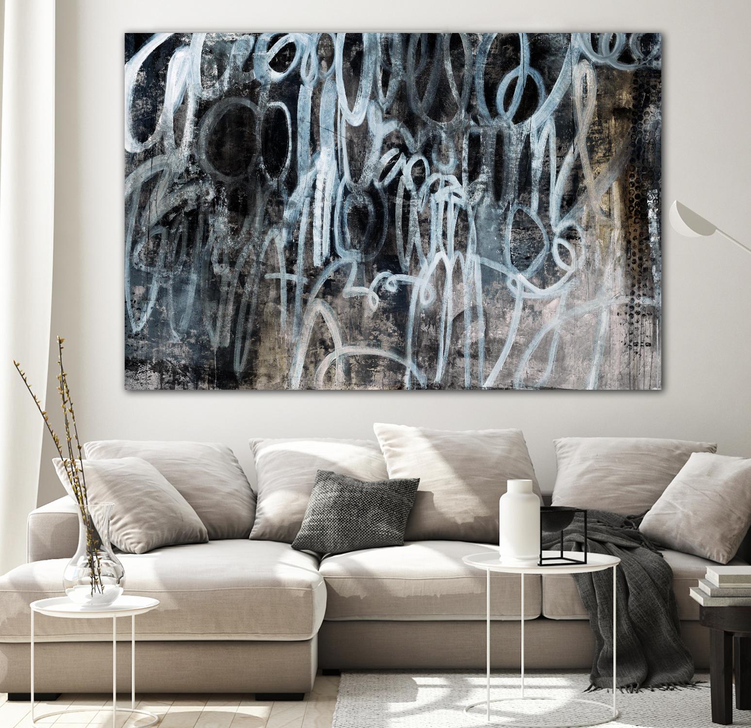 Skip the Small Talk by Daleno Art on GIANT ART - white abstract