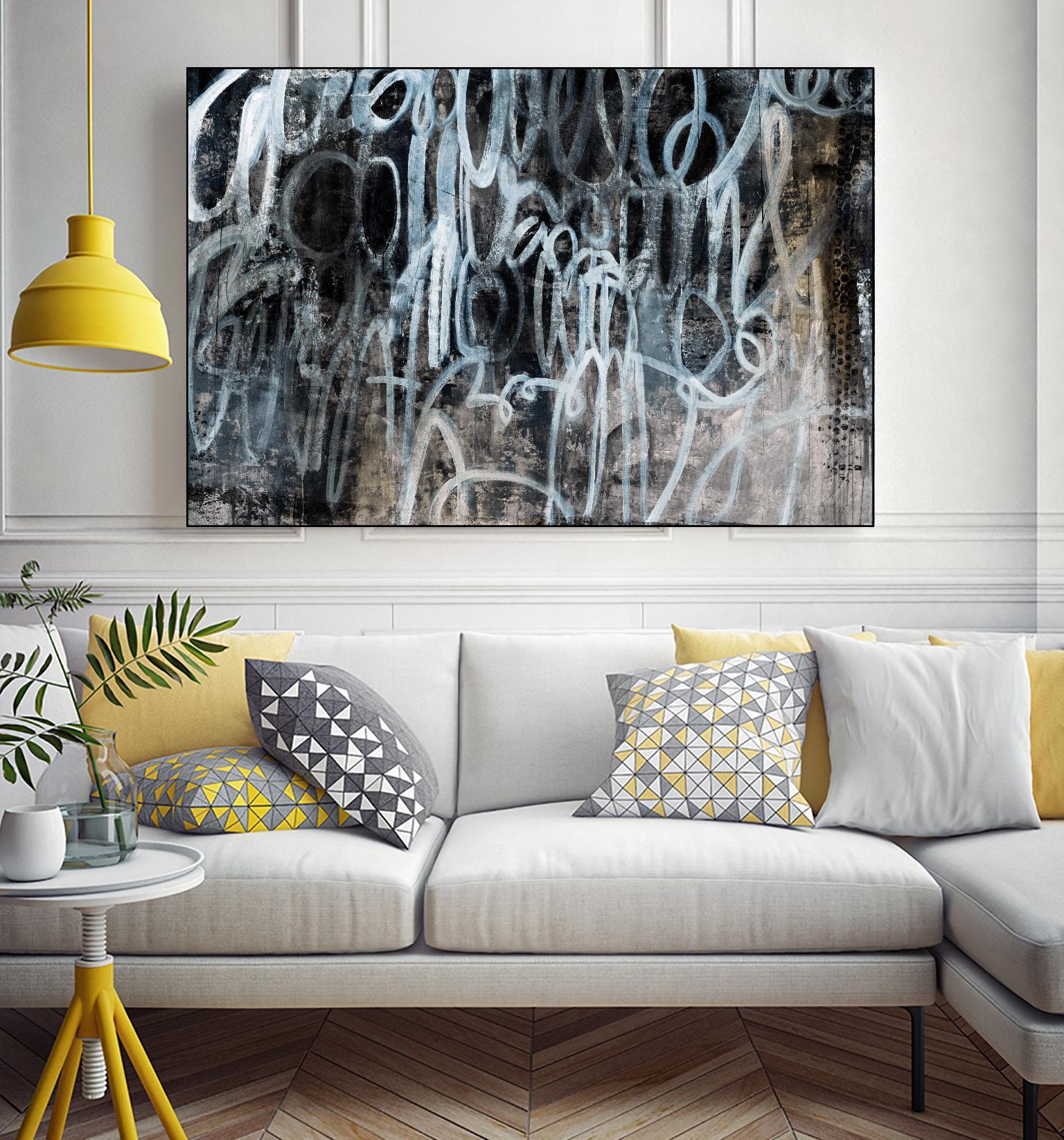 Skip the Small Talk by Daleno Art on GIANT ART - white abstract