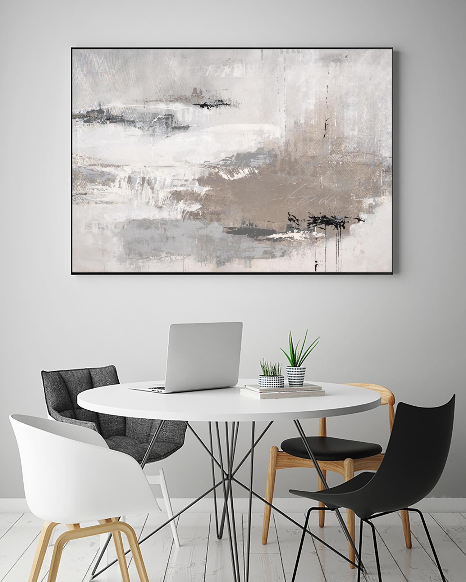 Houston is Calling by Daleno Art on GIANT ART - white abstract abstrait