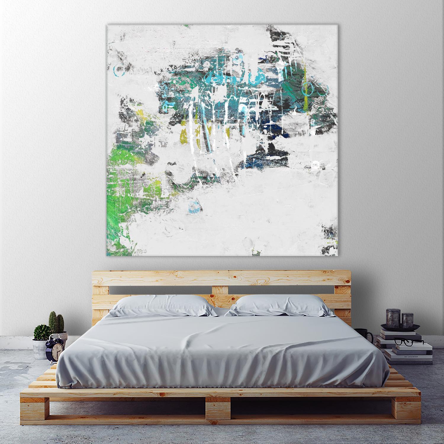 cool Kids I by Daleno Art on GIANT ART - green abstract abstrait