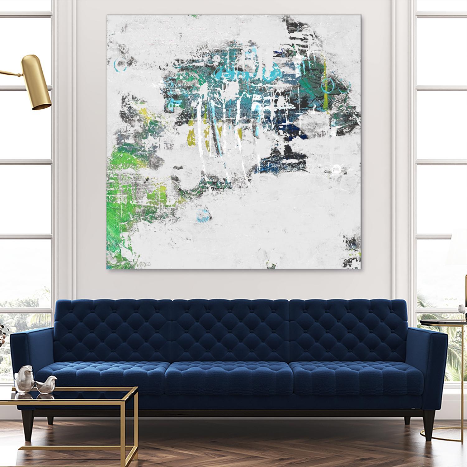 cool Kids I by Daleno Art on GIANT ART - green abstract abstrait