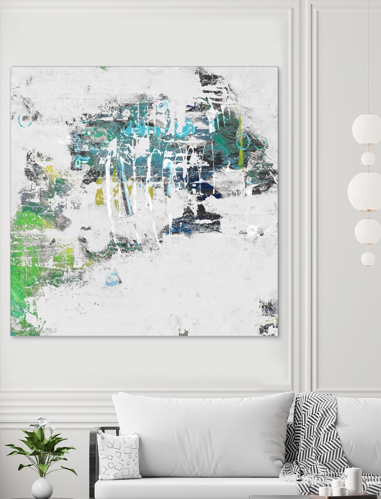 cool Kids I by Daleno Art on GIANT ART - green abstract abstrait