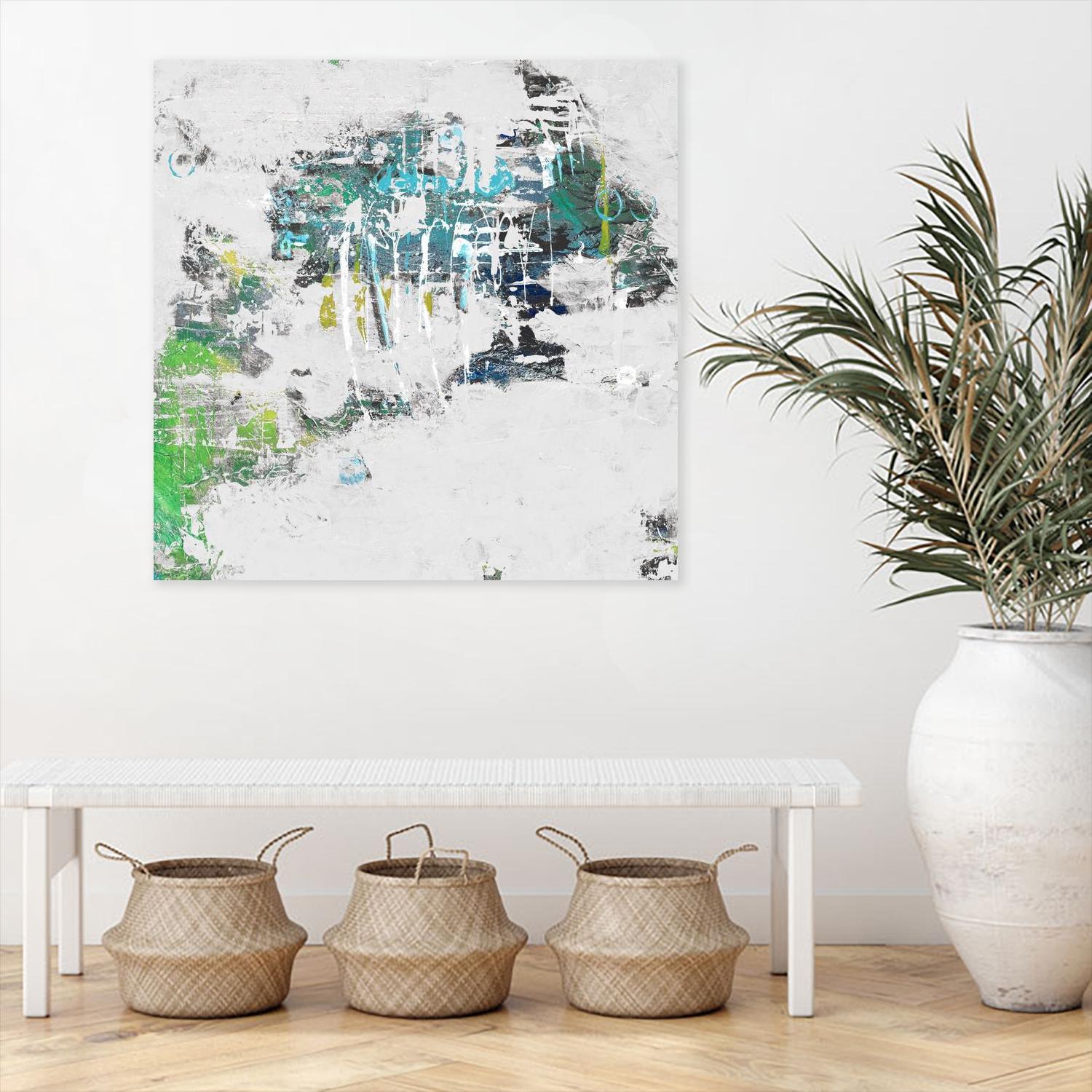 cool Kids I by Daleno Art on GIANT ART - green abstract abstrait