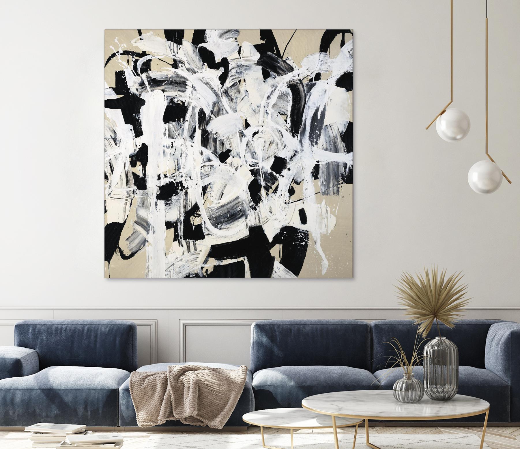 Talking out of Both Sides by Daleno Art on GIANT ART - beige abstract abstrait