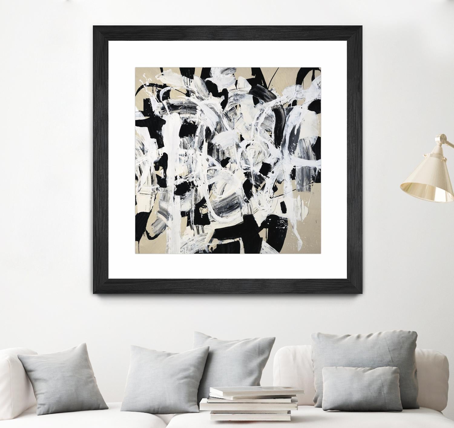 Talking out of Both Sides by Daleno Art on GIANT ART - beige abstract abstrait