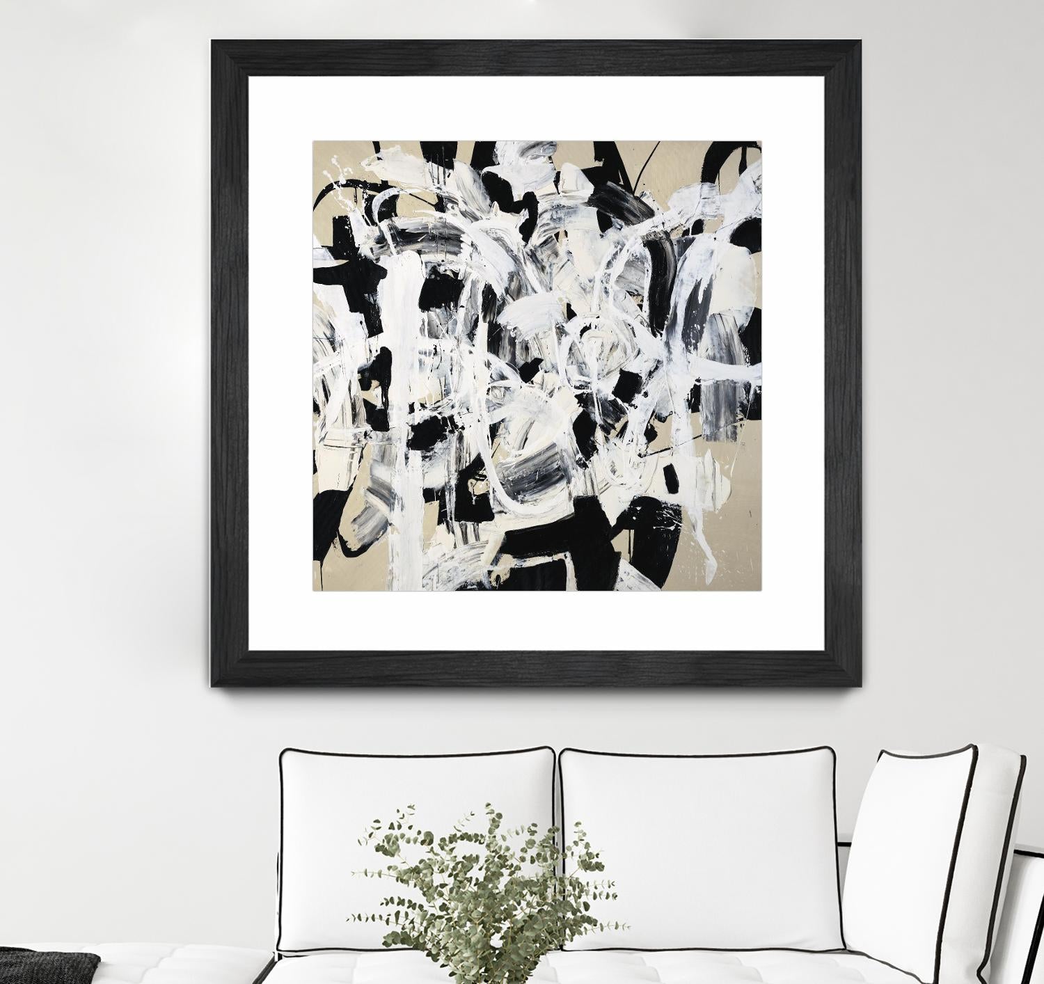 Talking out of Both Sides by Daleno Art on GIANT ART - beige abstract abstrait