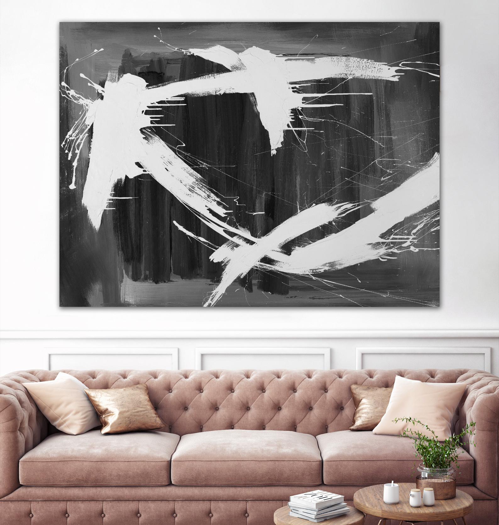 Stun Gun by Daleno Art on GIANT ART - grey black & white abstract