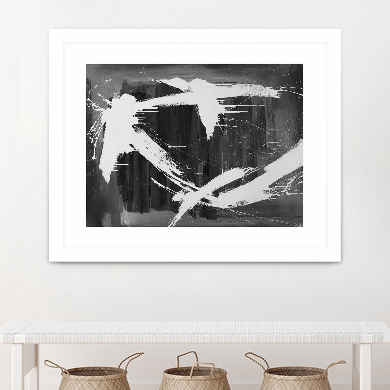 Stun Gun by Daleno Art on GIANT ART - grey black & white abstract