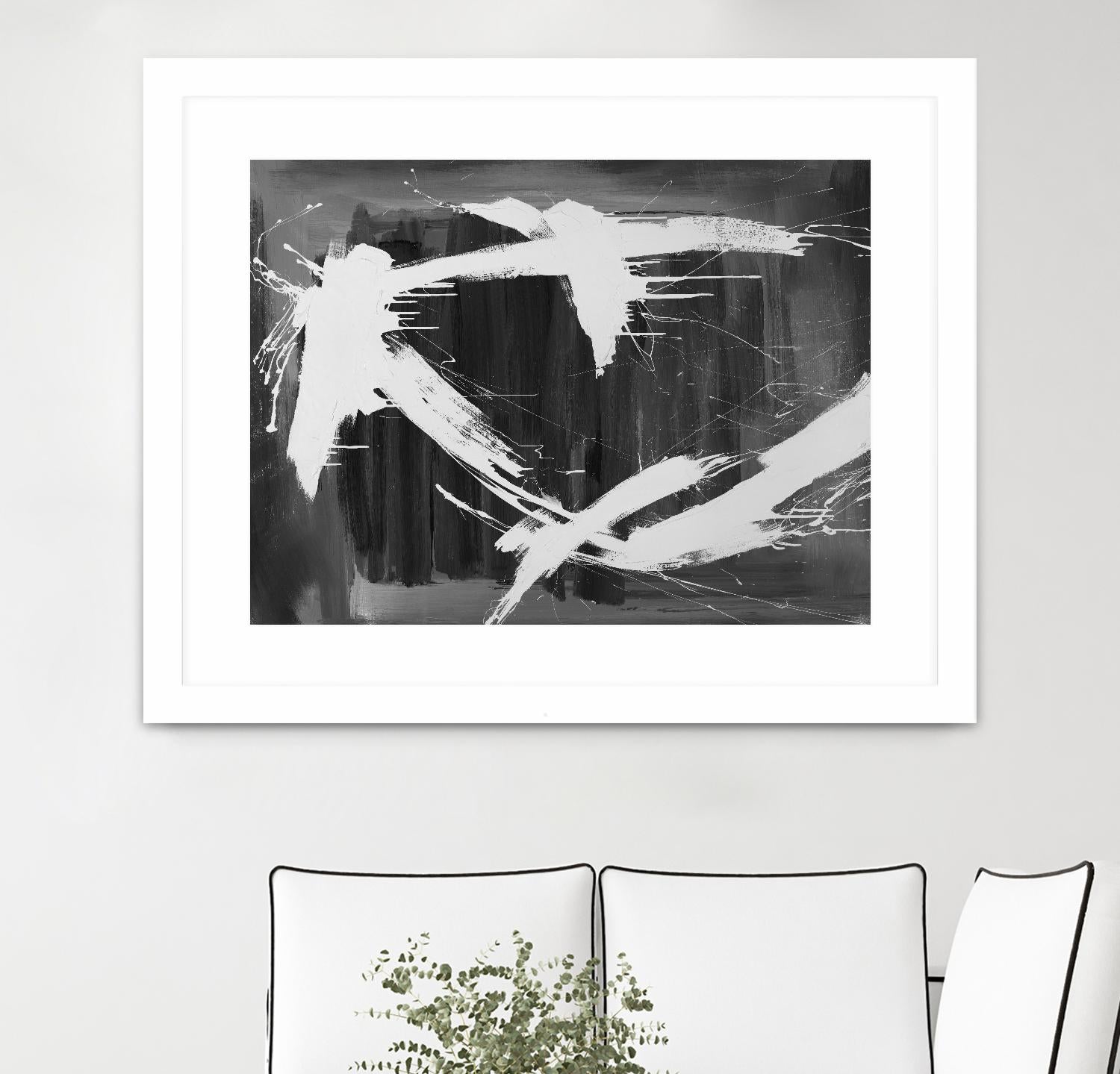 Stun Gun by Daleno Art on GIANT ART - grey black & white abstract