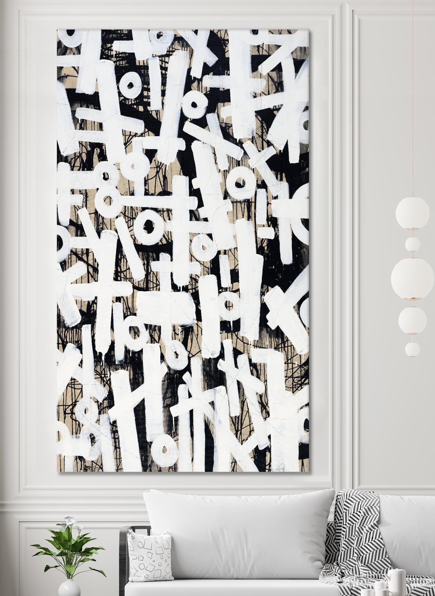 Strapped II by Daleno Art on GIANT ART - beige abstract abstrait