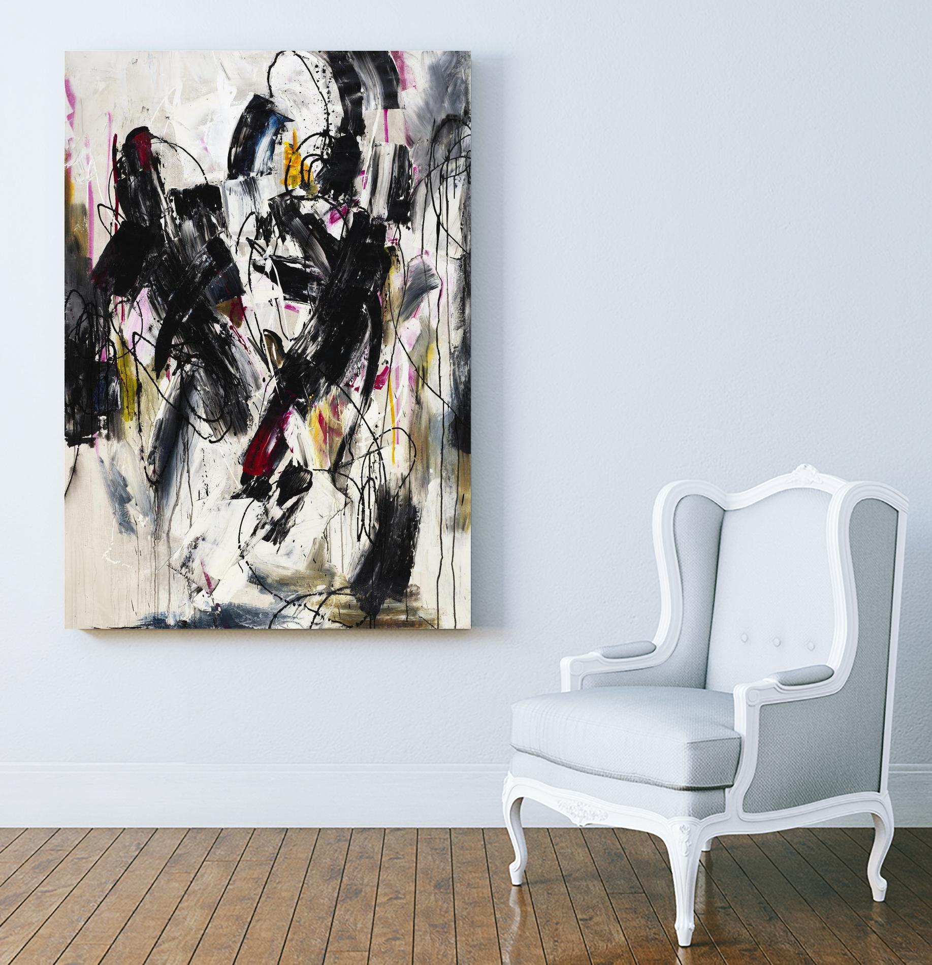 Cliff Divers by Daleno Art on GIANT ART - red abstract abstrait