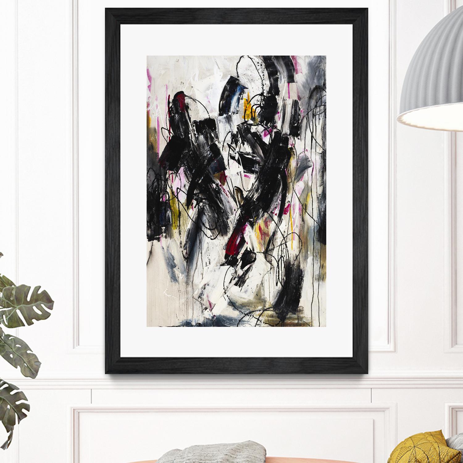 Cliff Divers by Daleno Art on GIANT ART - red abstract abstrait