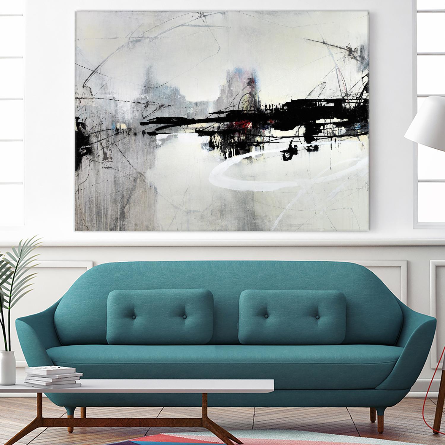 Harbor of Industry by Daleno Art on GIANT ART - red abstract abstract