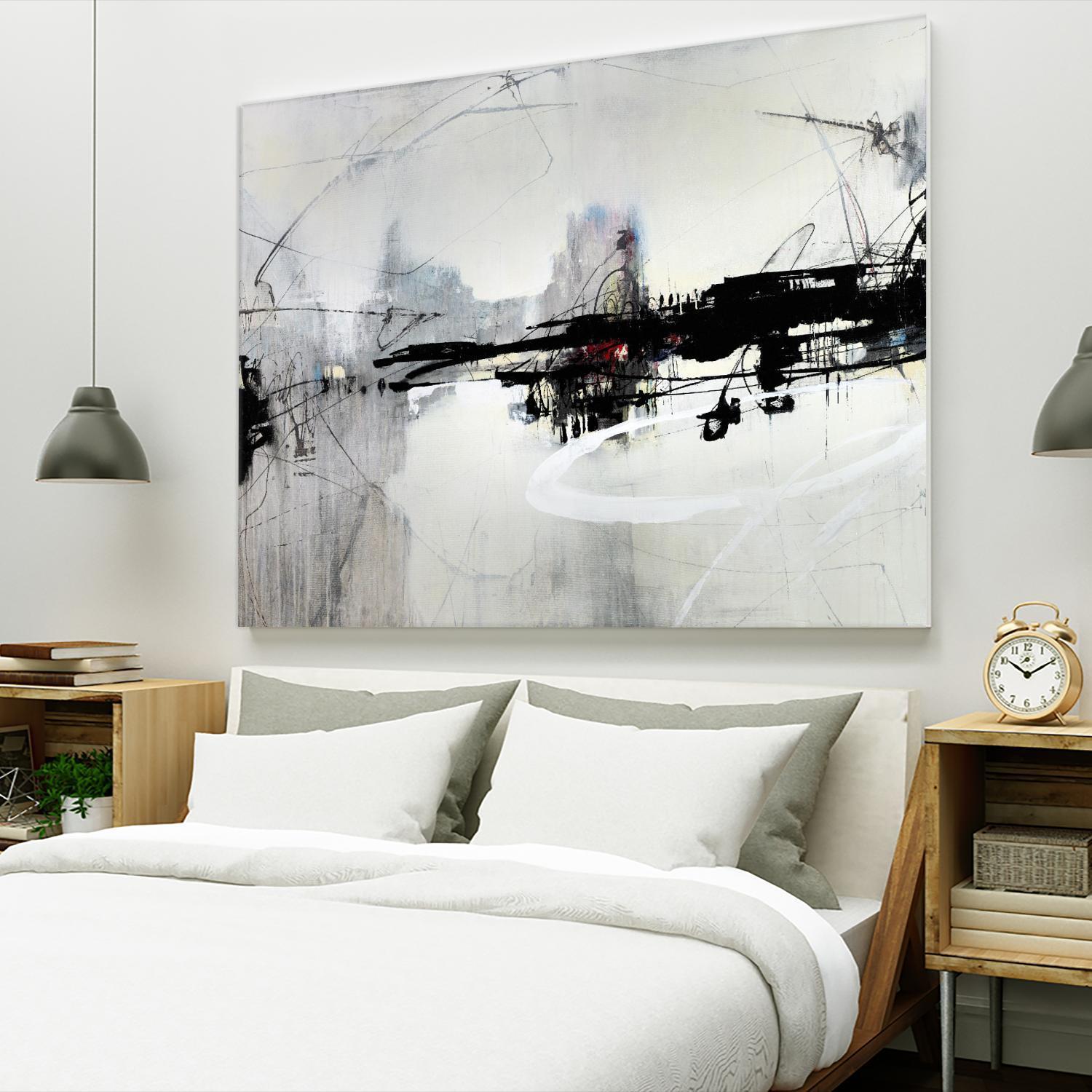 Harbor of Industry by Daleno Art on GIANT ART - red abstract abstract