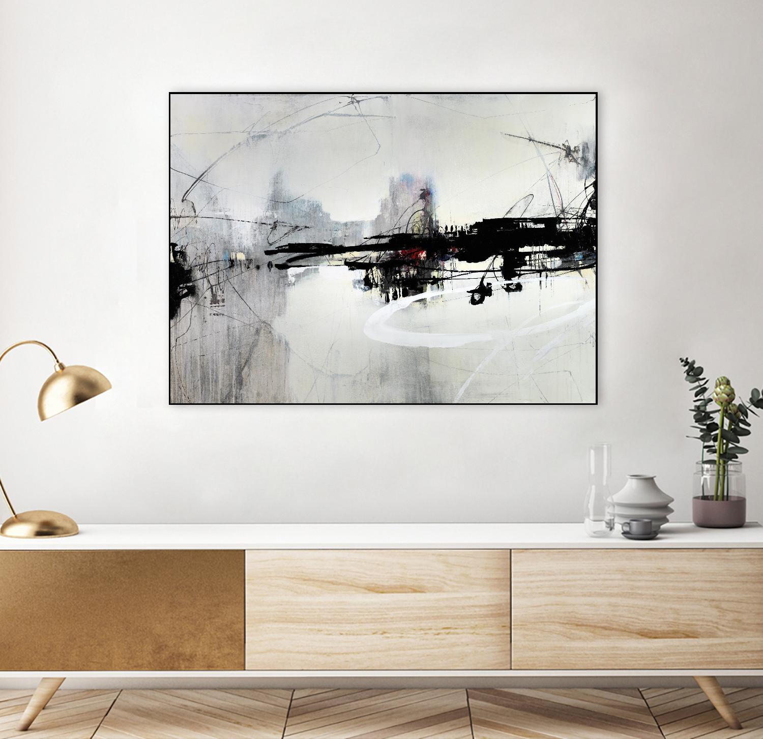 Harbor of Industry by Daleno Art on GIANT ART - red abstract abstract