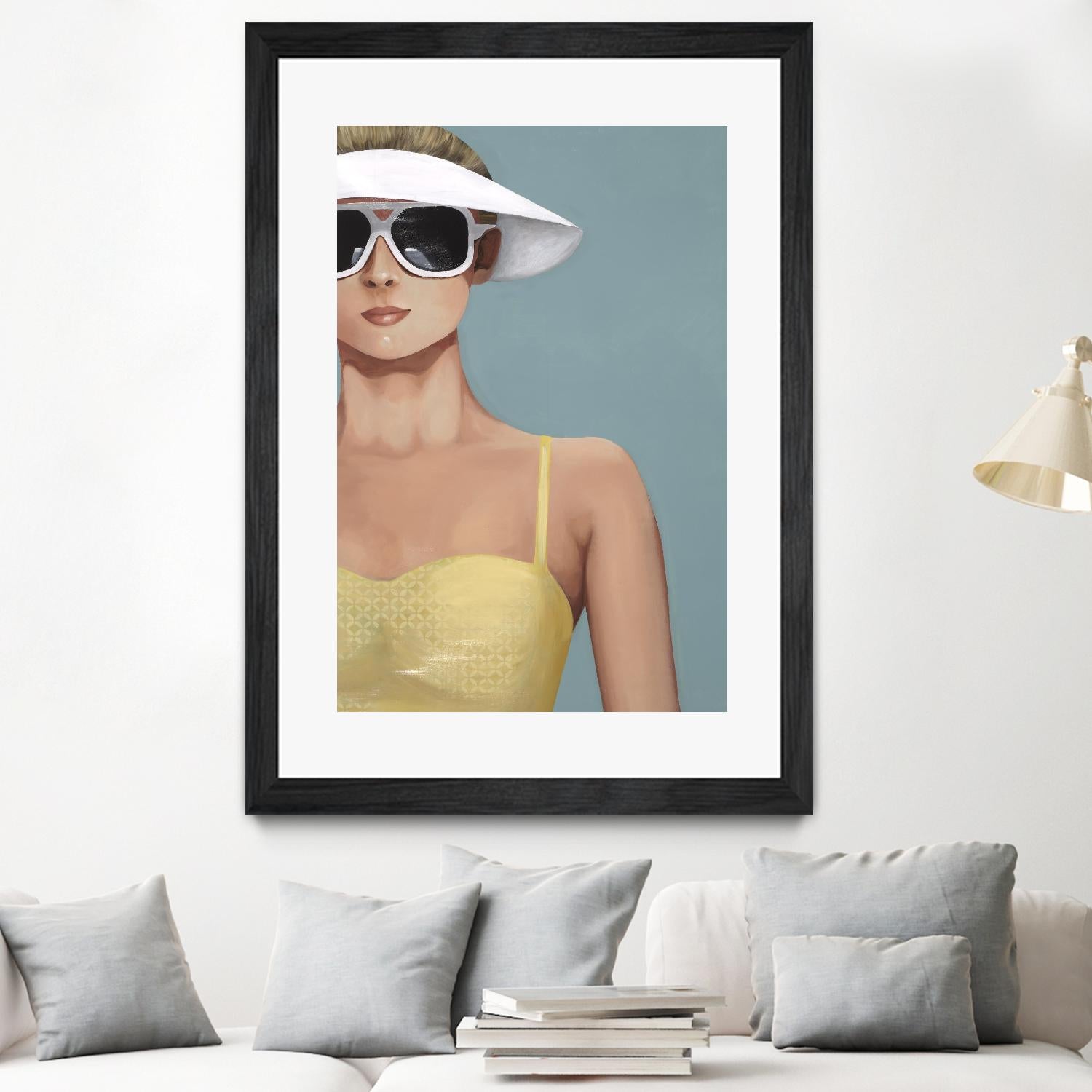 Glamour Rays by Daleno Art on GIANT ART - beige figurative figure