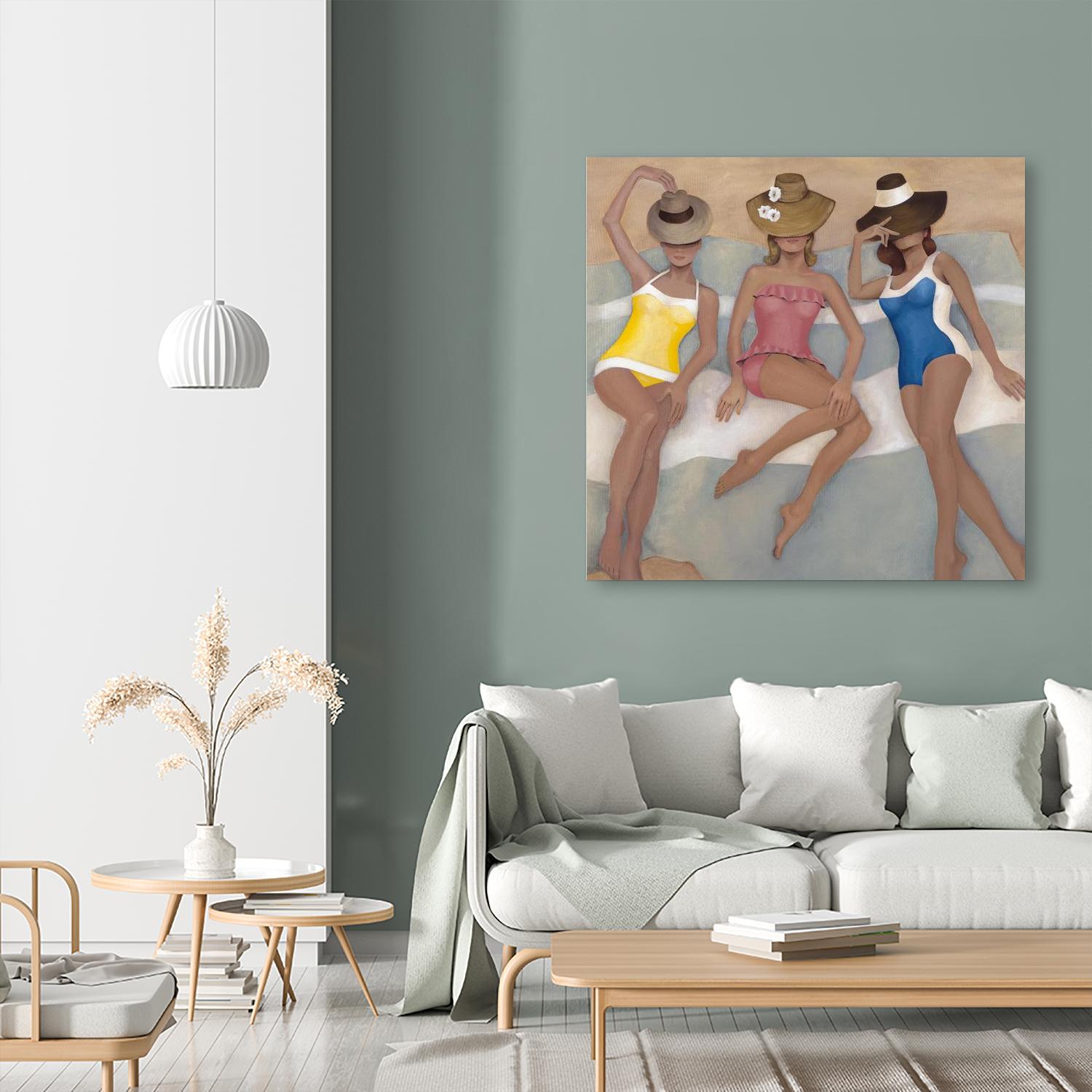 The Orange County Club.tif by Daleno Art on GIANT ART - beige figurative beach