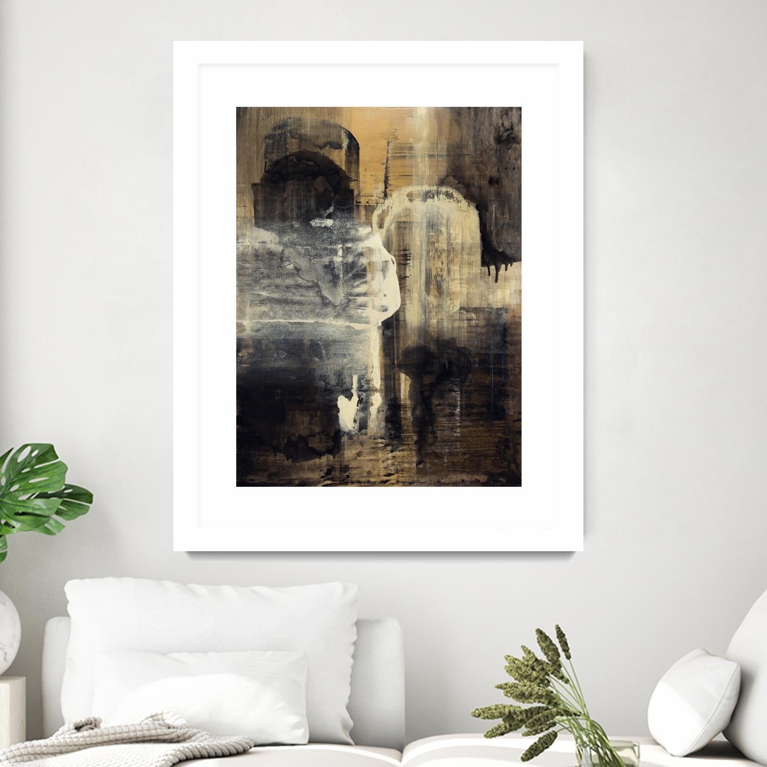 Crossing Into Canes by Daleno Art on GIANT ART - white abstract abstrait