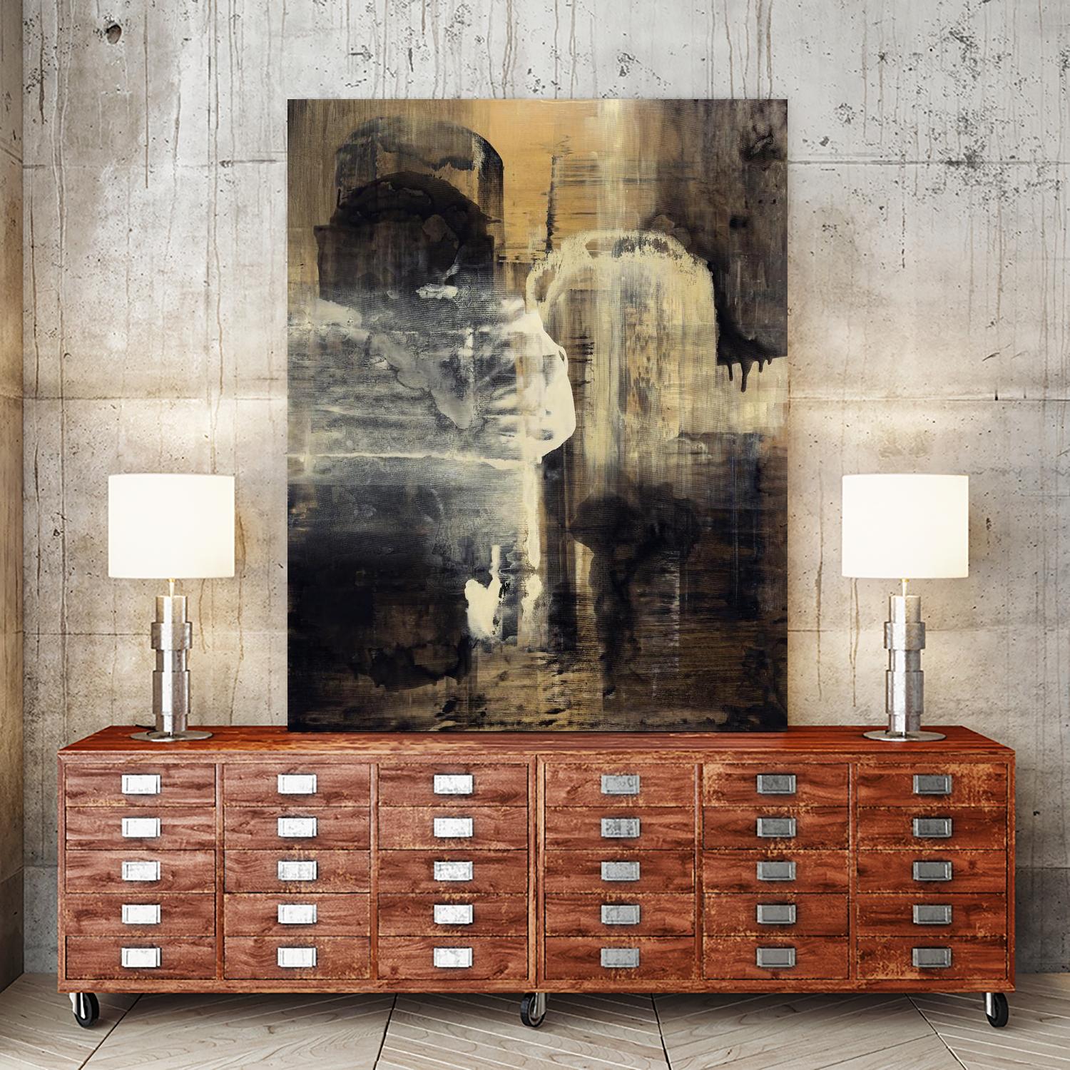 Crossing Into Canes by Daleno Art on GIANT ART - white abstract abstrait