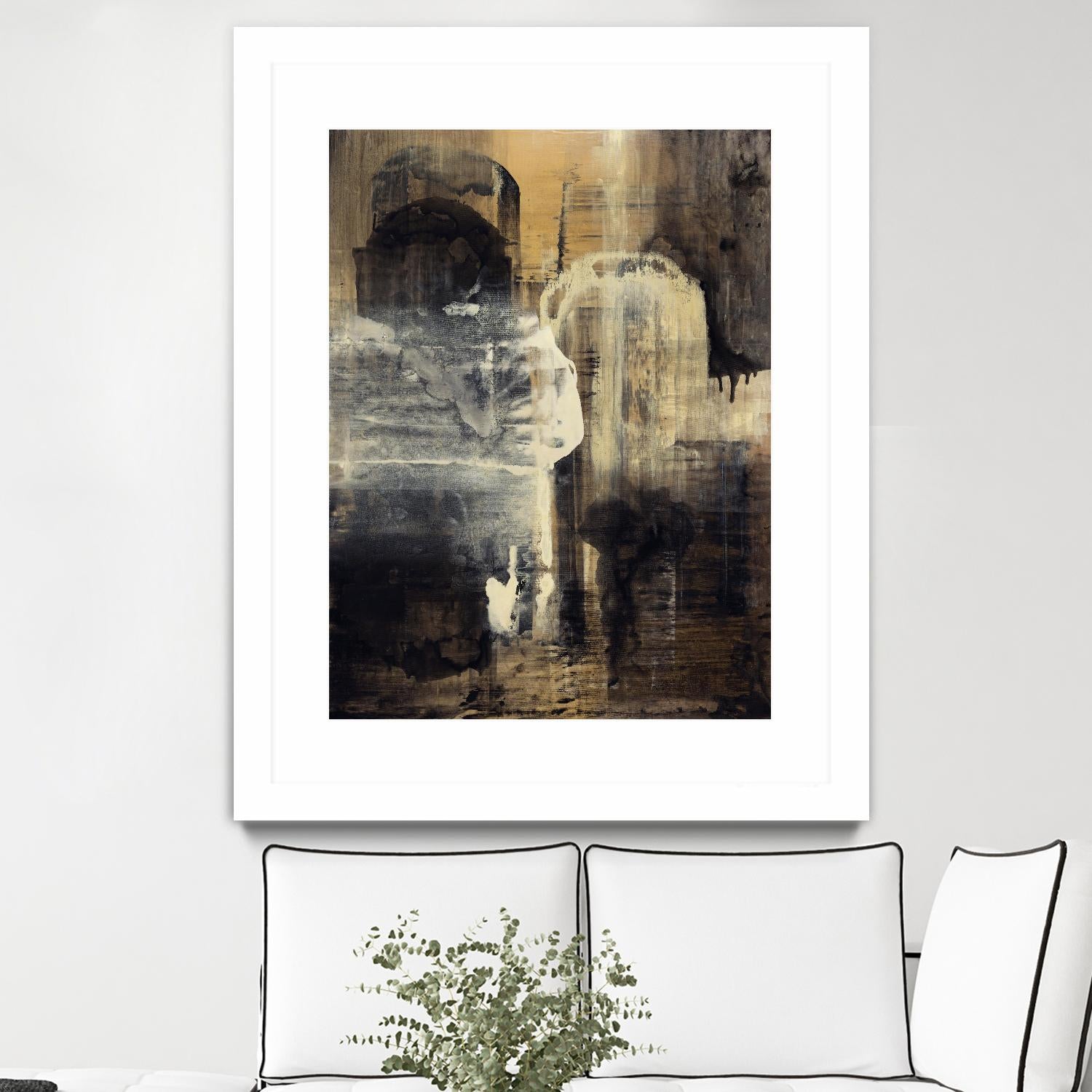 Crossing Into Canes by Daleno Art on GIANT ART - white abstract abstrait