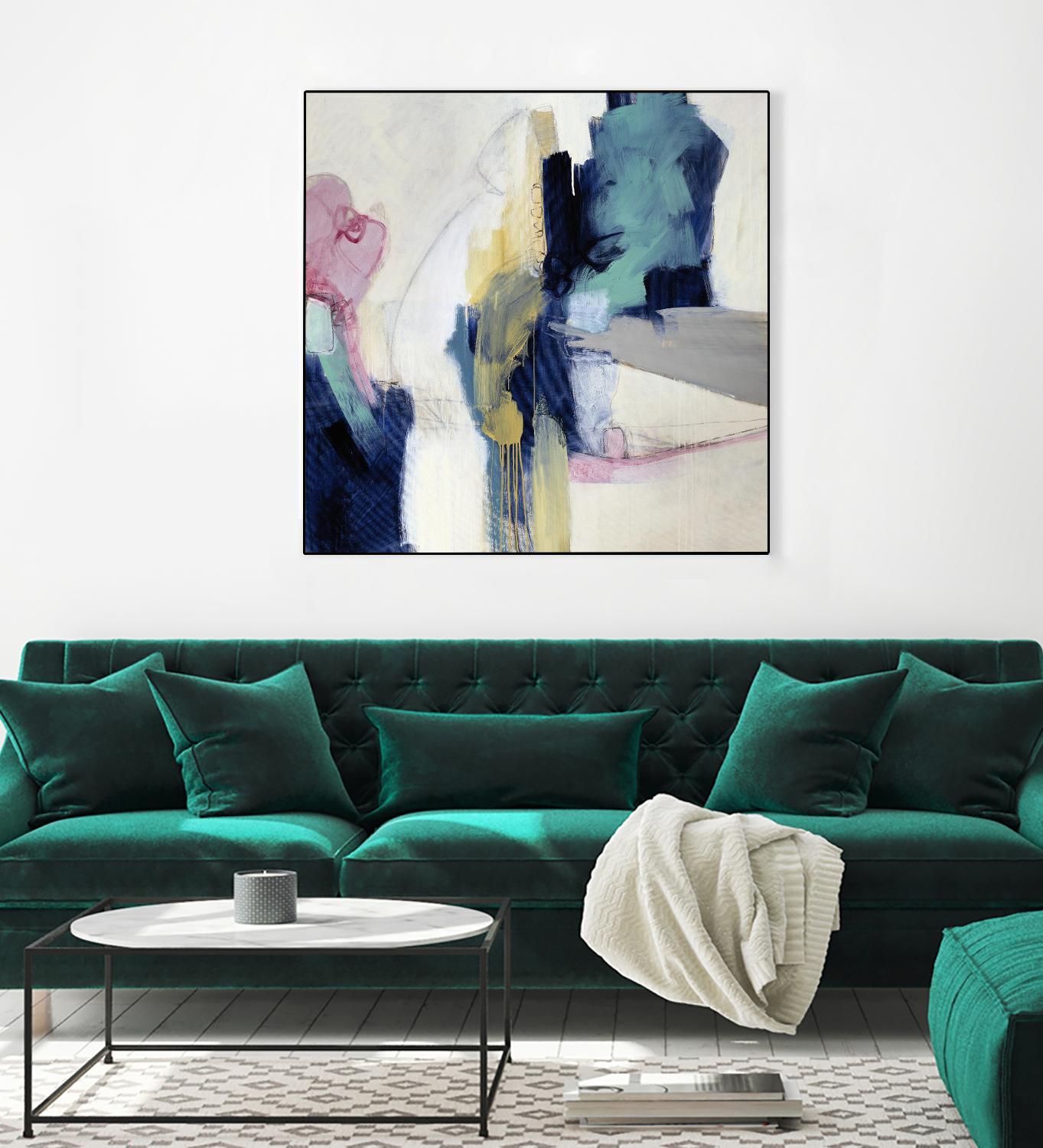 Acrobatic Swimmer by Daleno Art on GIANT ART - pink abstract abstrait